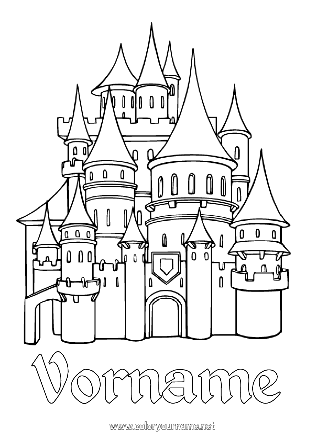  Foto zu Malvorlage Nr.1087 - Burg Märchen 