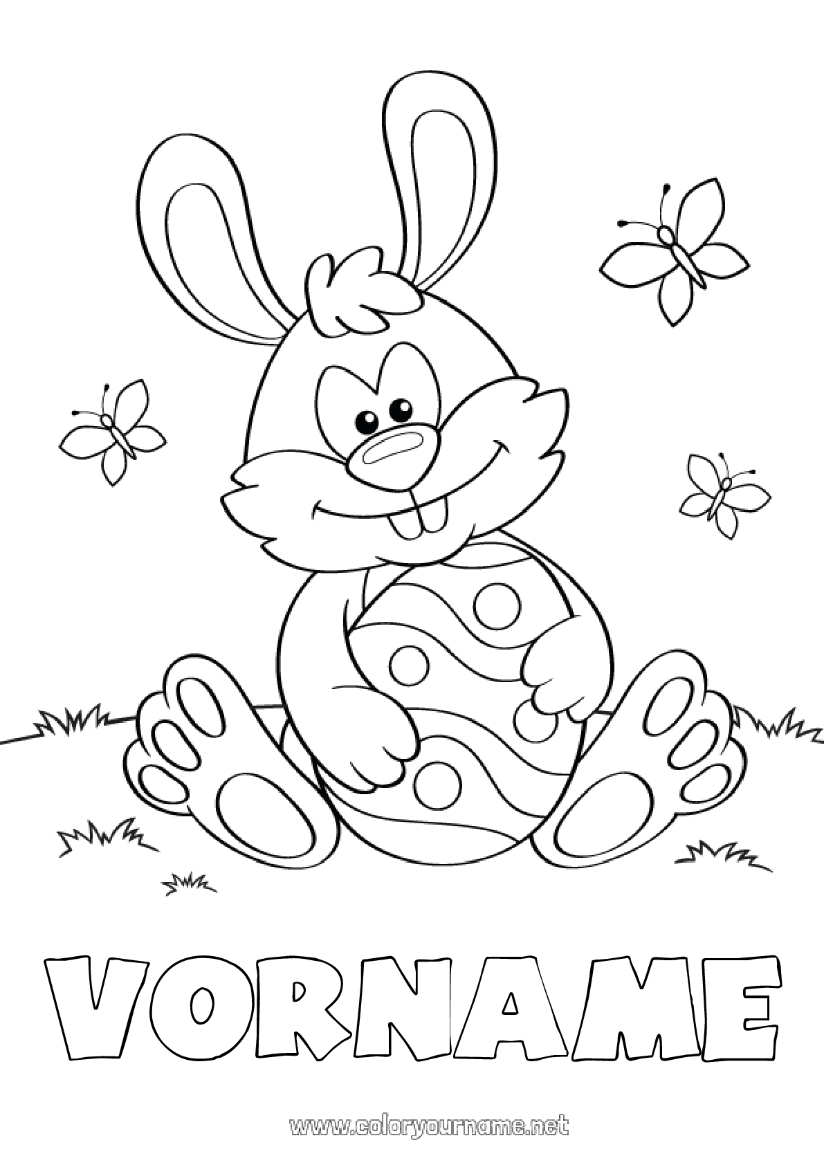 Malvorlage Nr.1207 - Frühling Hase Tier