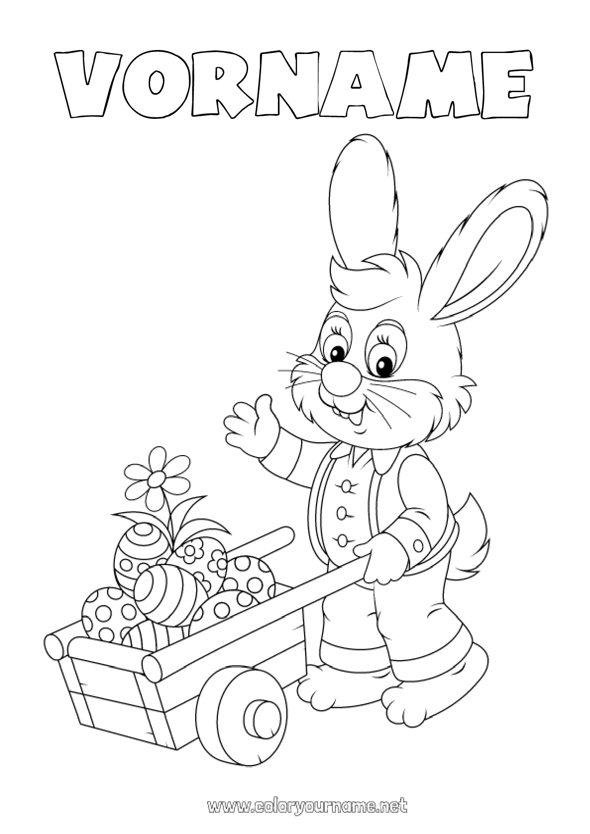 Malvorlage Nr.1229 - Frühling Hase Tier