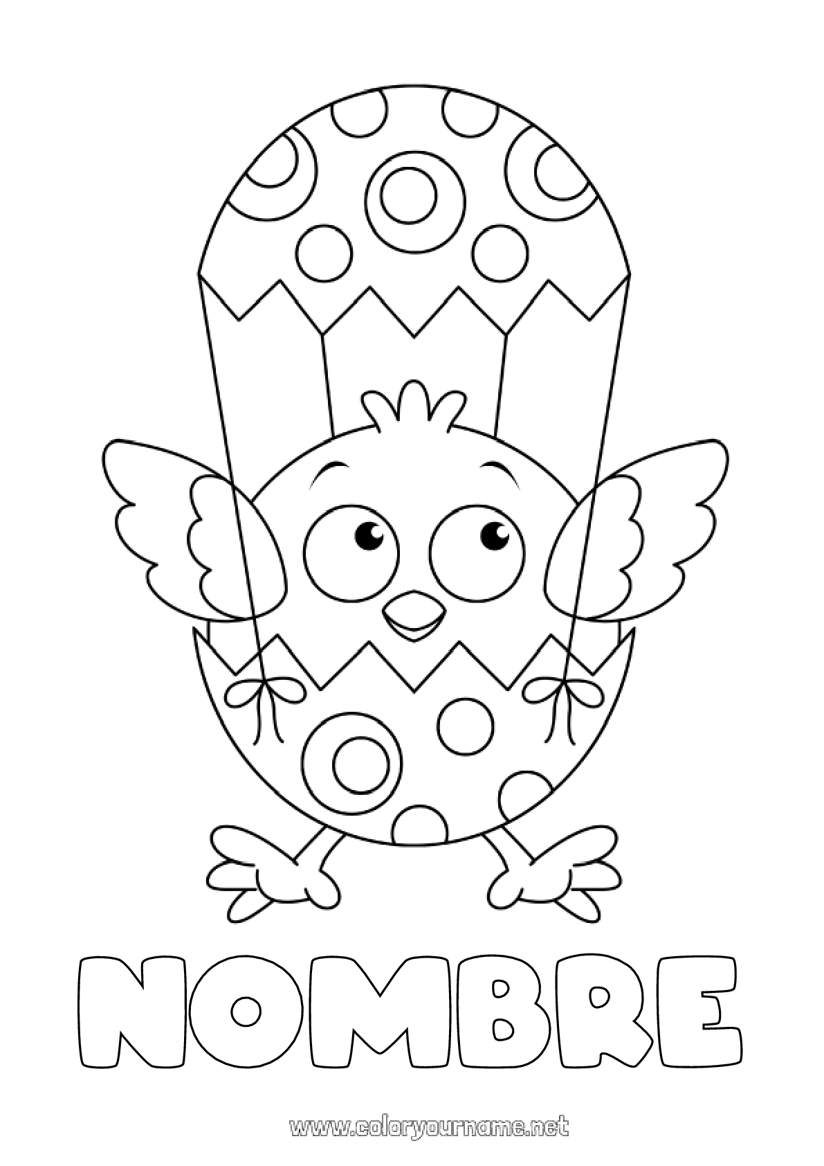 Nº de colorear 1240 - Primavera Pollito Animales Nº de colorear 1240 - Primavera Pollito Animales