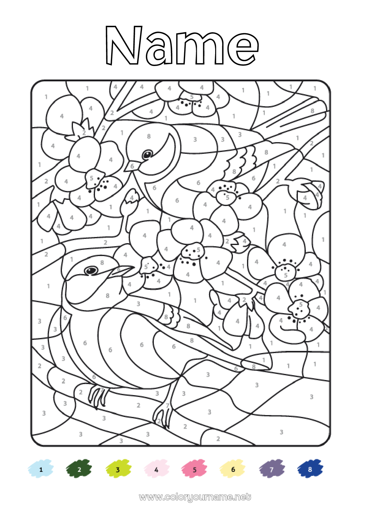 coloring-page-no-1284-bird-spring-coloring-by-numbers