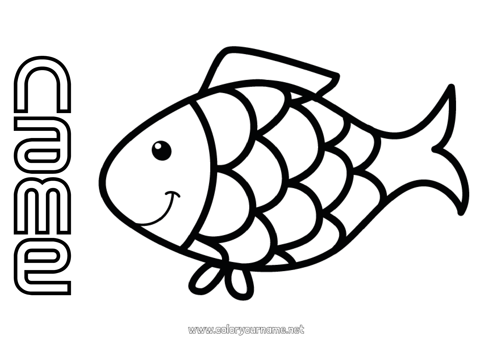 Free Printable Fish Coloring Pages for Kids