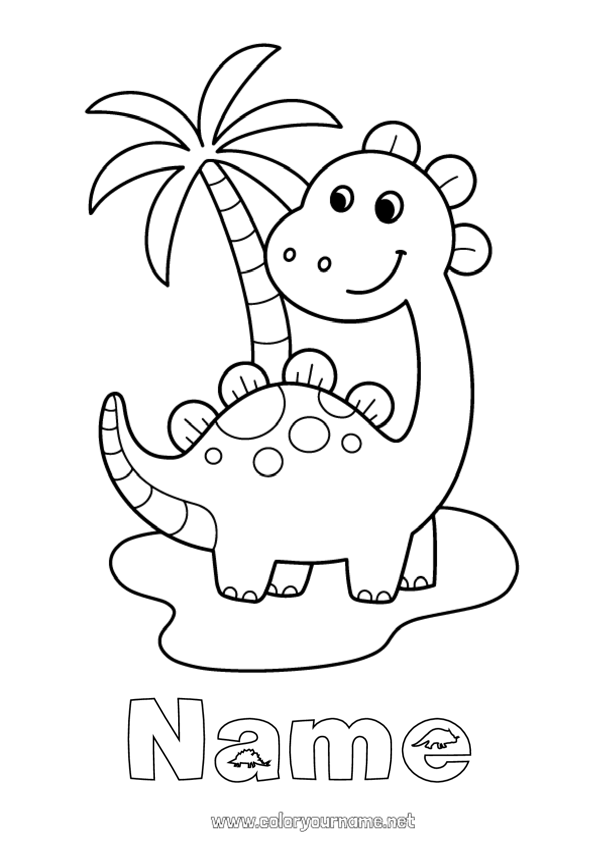 Coloring page No.1376 - Dinosaurs Animal Easy coloring pages