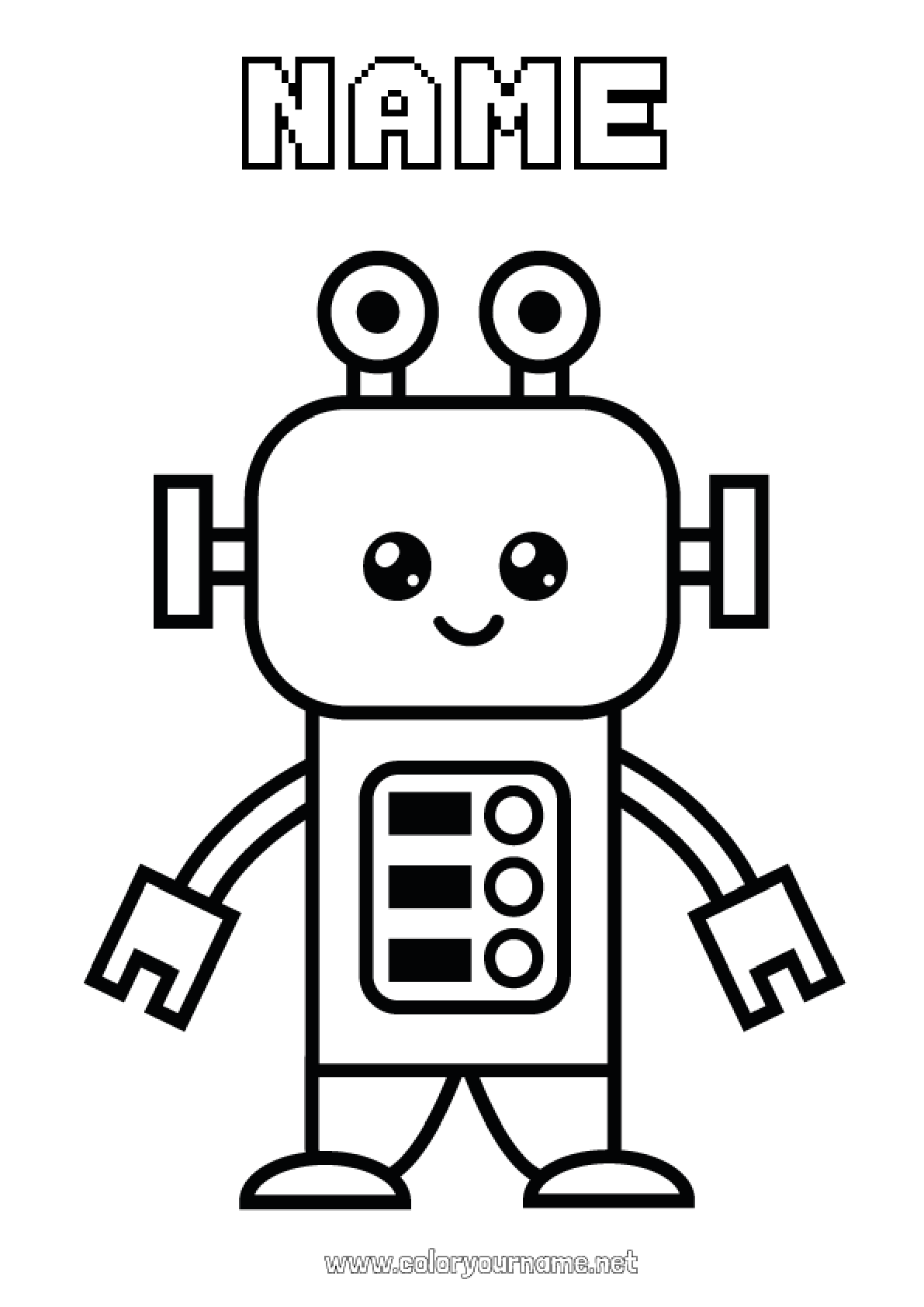 Cute Robot Coloring Pages