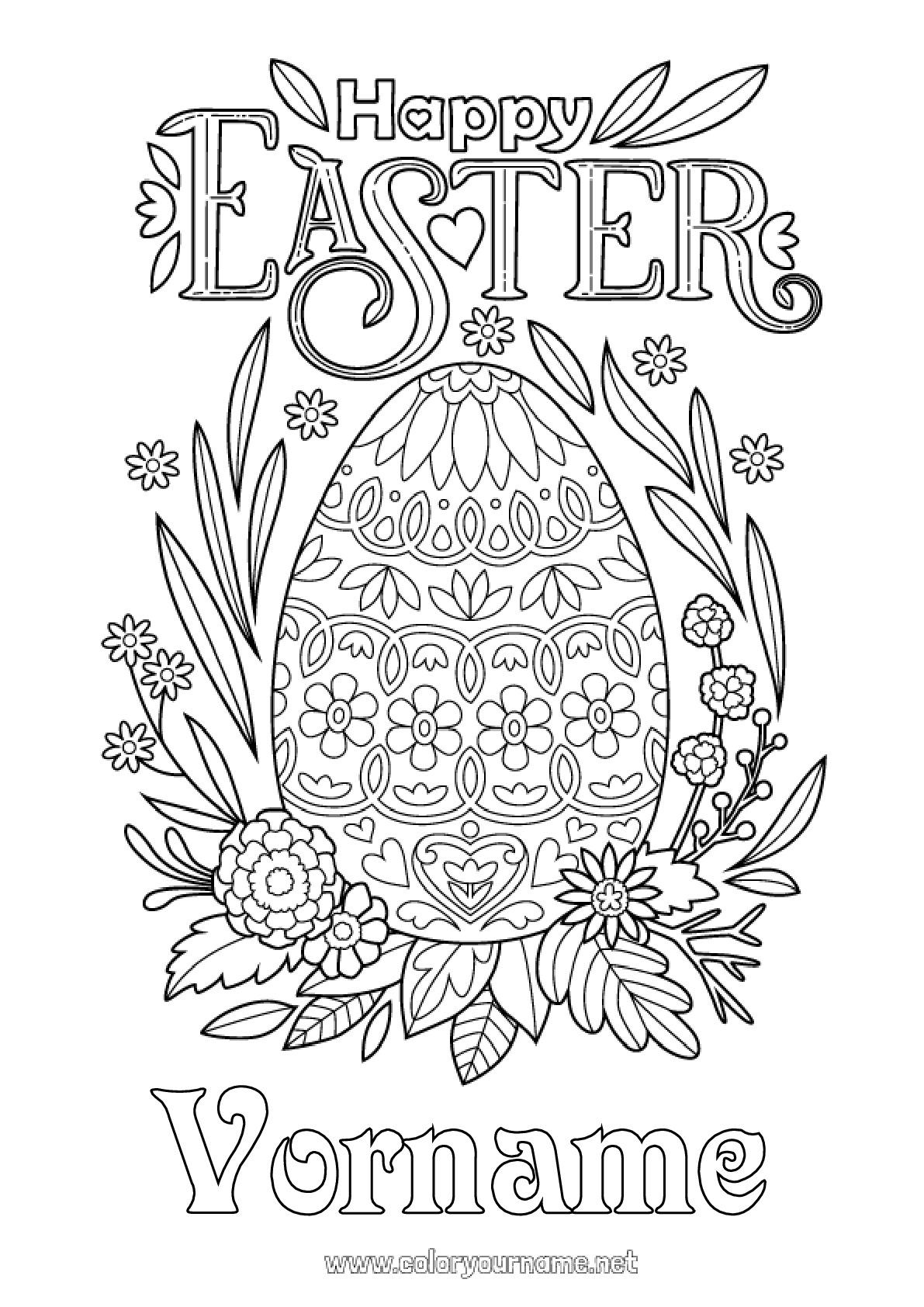  Malvorlage Nr.1392 - Mandala Ostereier Ostern Motiv 