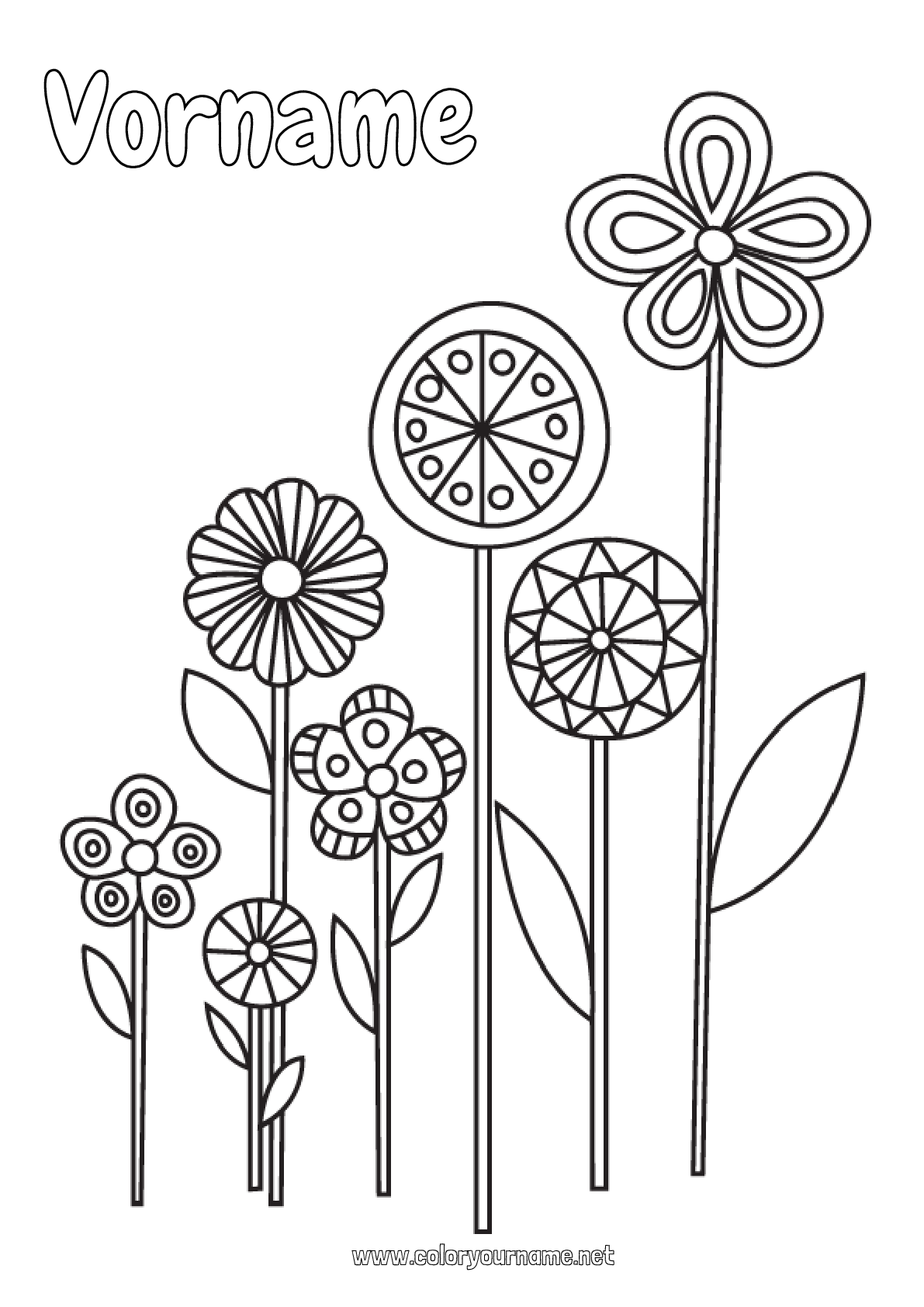  Malvorlage Nr.1399 - Blumen Frühling 