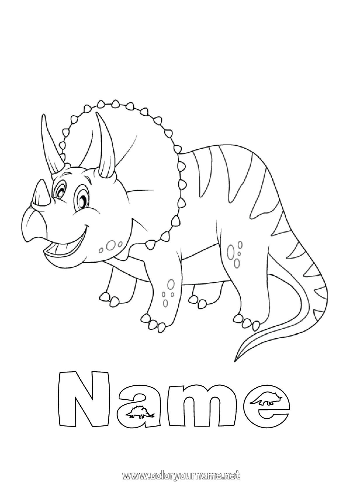 Coloring page No.1435 - Dinosaurs Animal