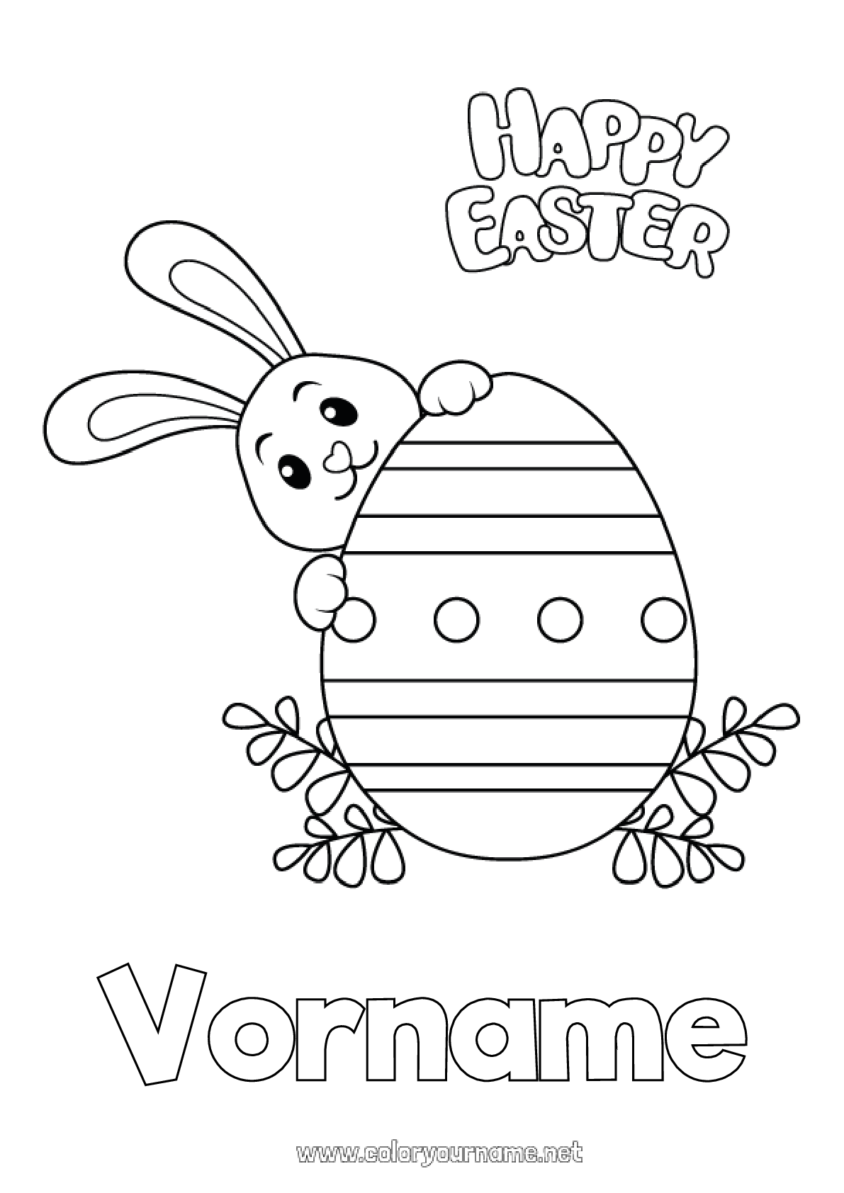 Malvorlage Nr.1537 - Frühling Hase Tier