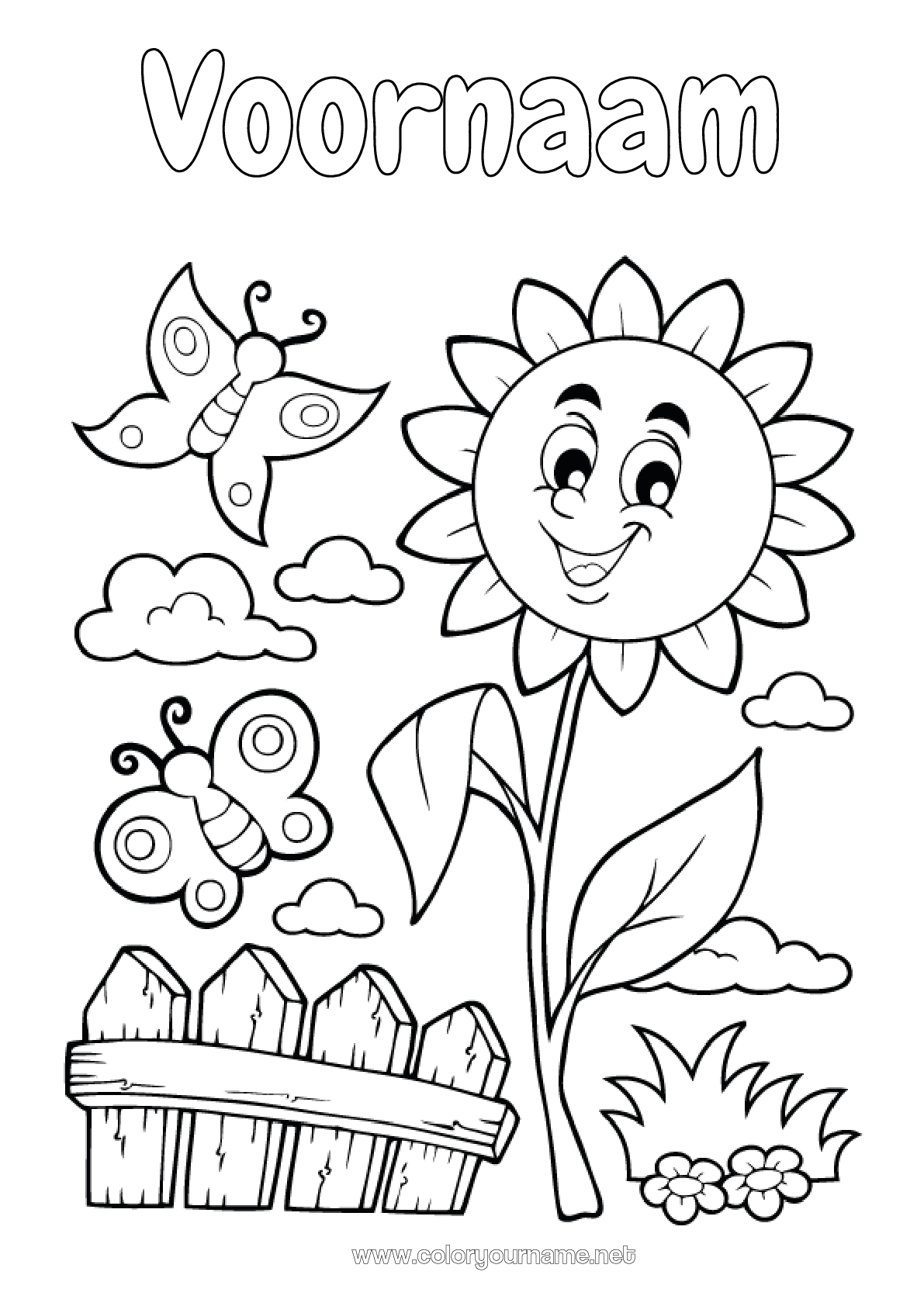 Kleurplaat nr.1566 - Bloemen Zomer Lente