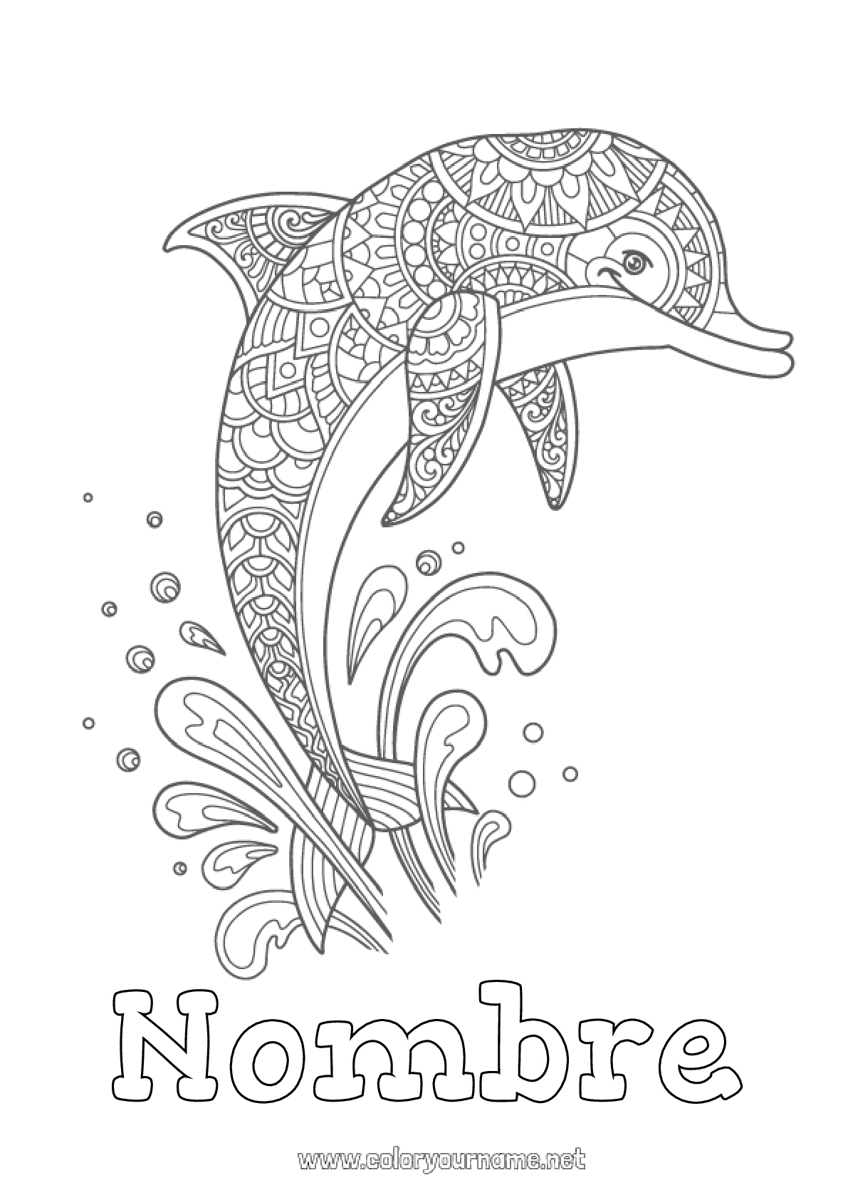 Libro Mandalas Animales Mar Libro De Mandalas Del Mar Para Niños - 30  Diseños En Papel Premium A4 | Colorear Y Relajarse Mandalas Para Niños, image size:1191x1684