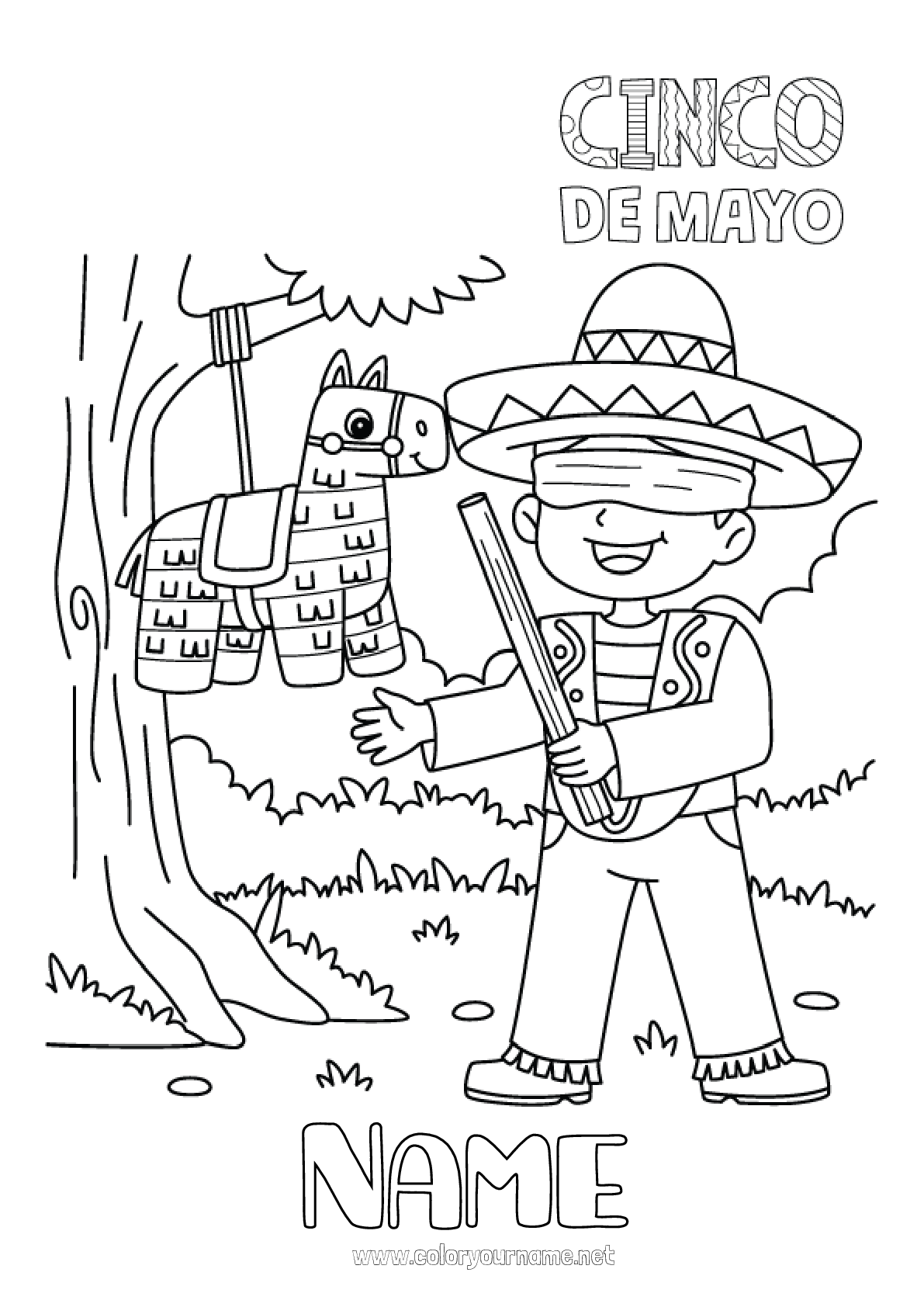 Coloring Page No 1851 Mexico Cinco De Mayo Pi ata coloring-page-no-1851-mexico-cinco-de-mayo-pi-ata
