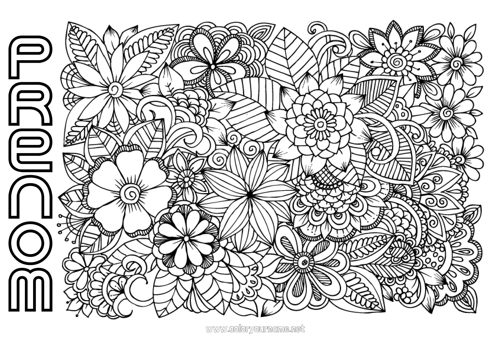 Mandala Automne à Imprimer Gratuit Coloriage n°1893 - Fleurs Calme et zen Mandala