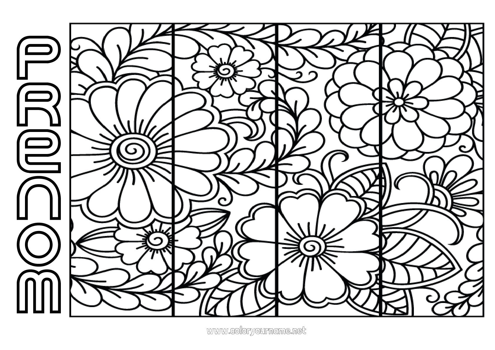 Mandala Marque Page A Imprimer Et A Colorier Coloriage n°1919 - Fleurs Marque page Anti-stress