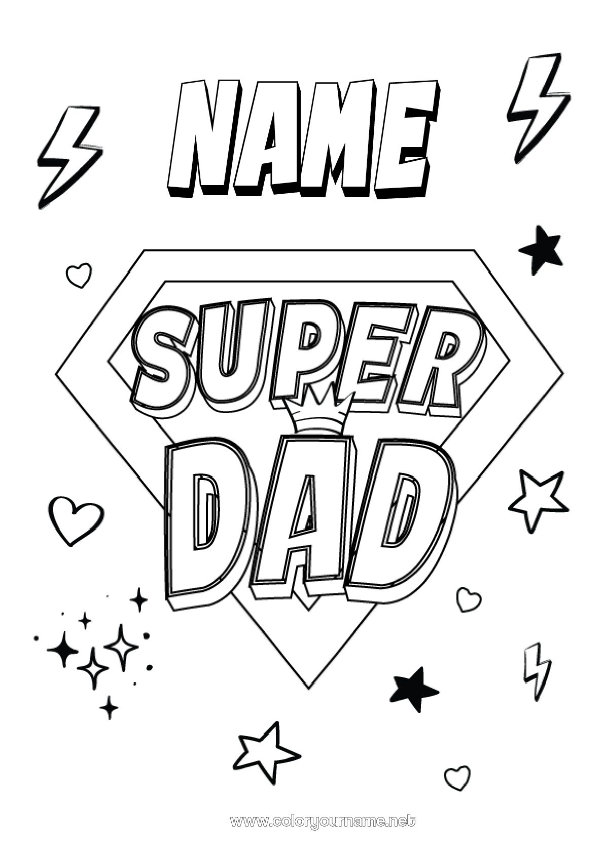 Dad Coloring Page
