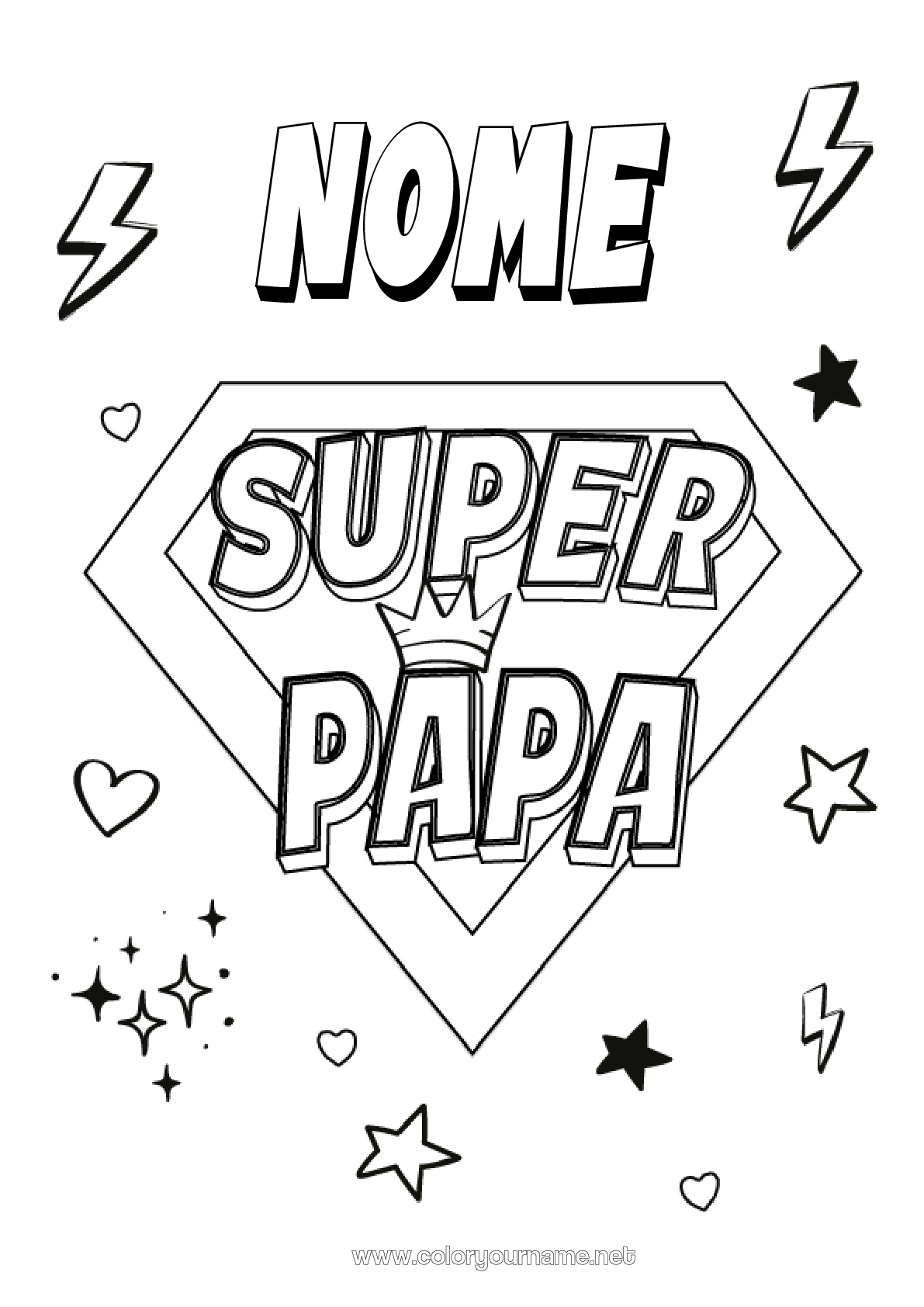 Body Neonato 'Super Papà' - Cotone 100% Con Bottoni A Scatto - Tshirteria (taglie 0-24 Mesi)