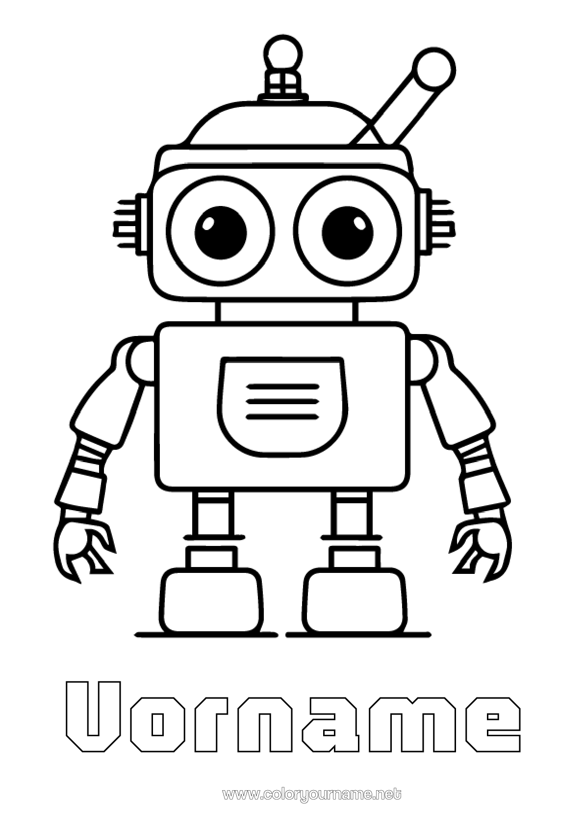 Malvorlage Nr.2178 - Roboter Einfache Ausmalbilder