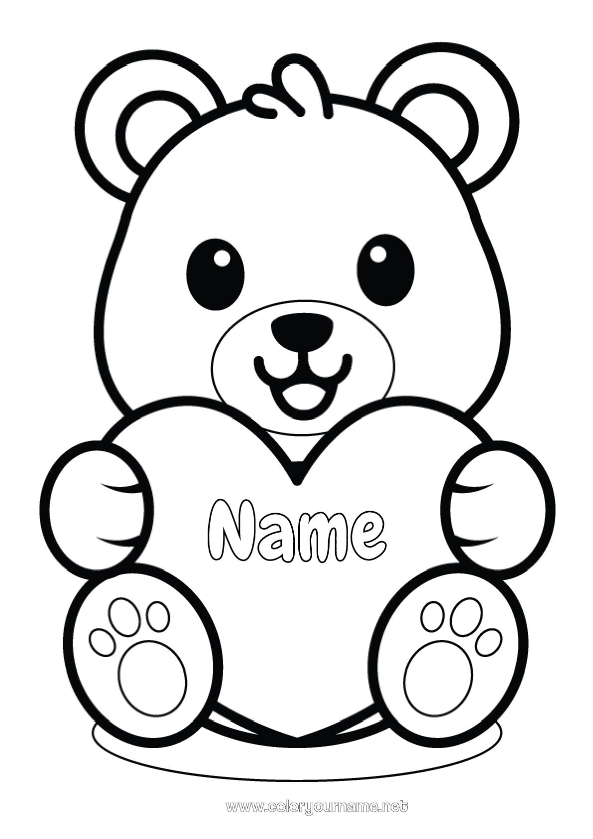 Baby Bear Coloring Pages