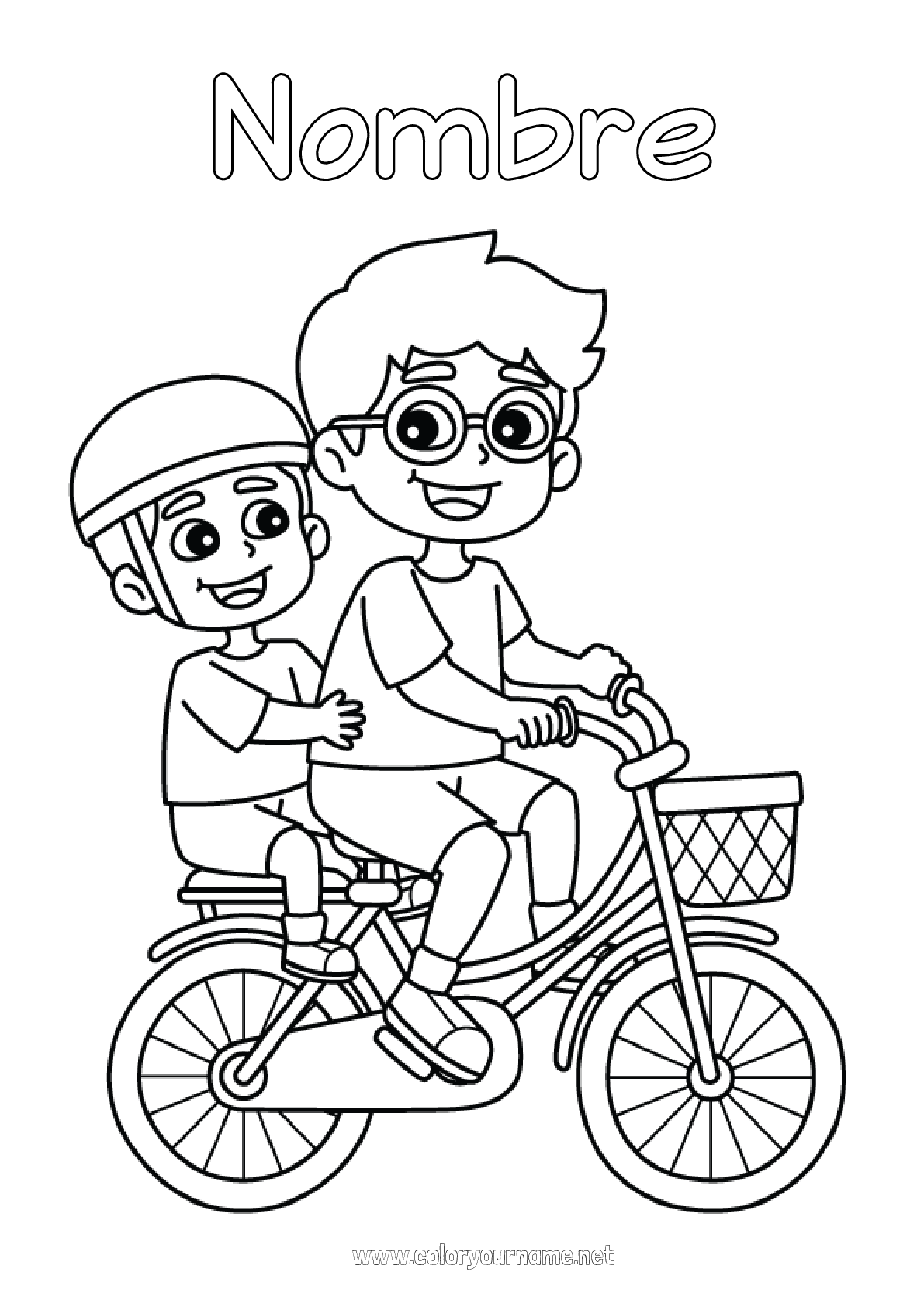 Dibujos para colorear de bicicletas 2025 infantiles