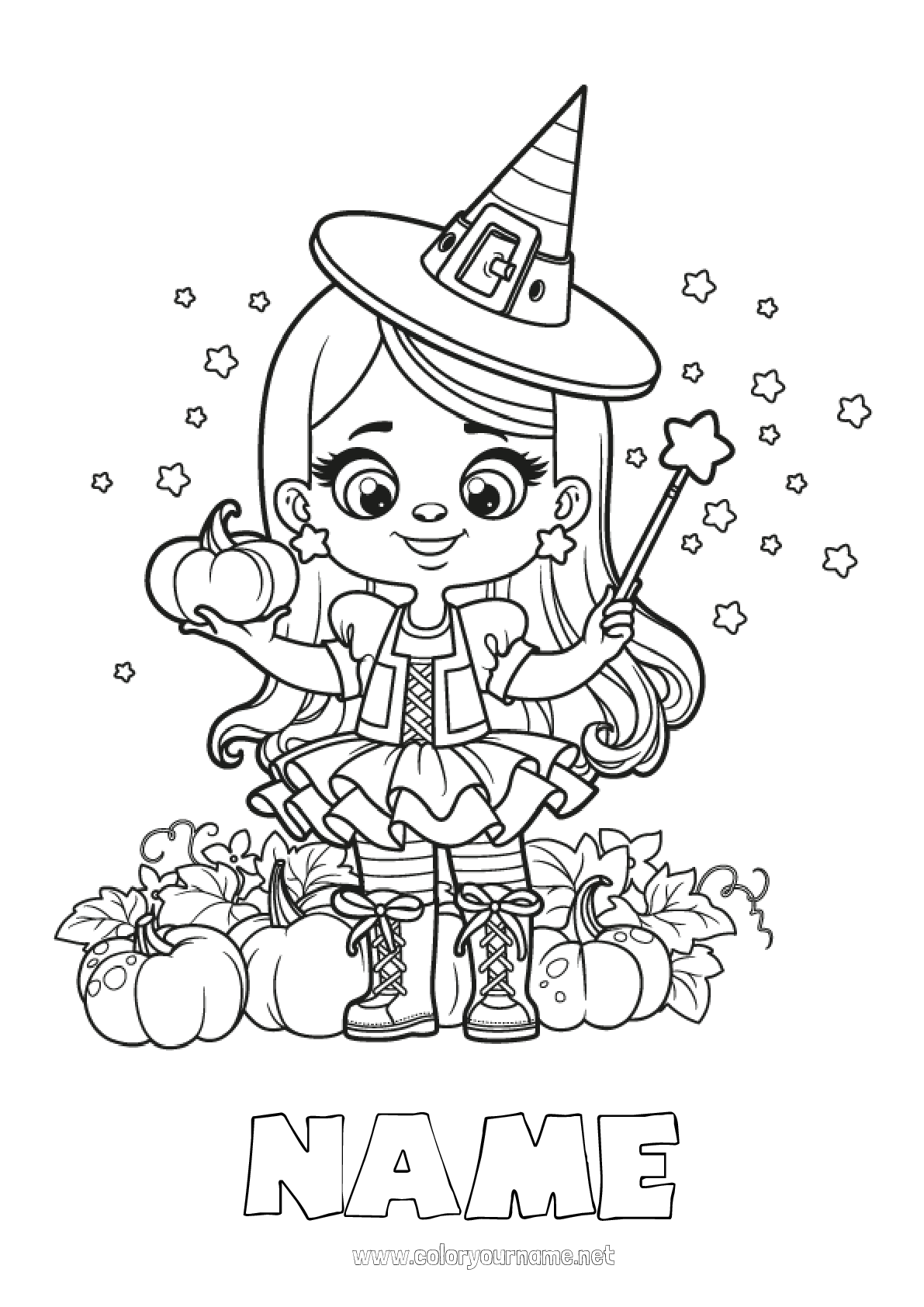coloring-page-no-224-pumpkin-witch-halloween