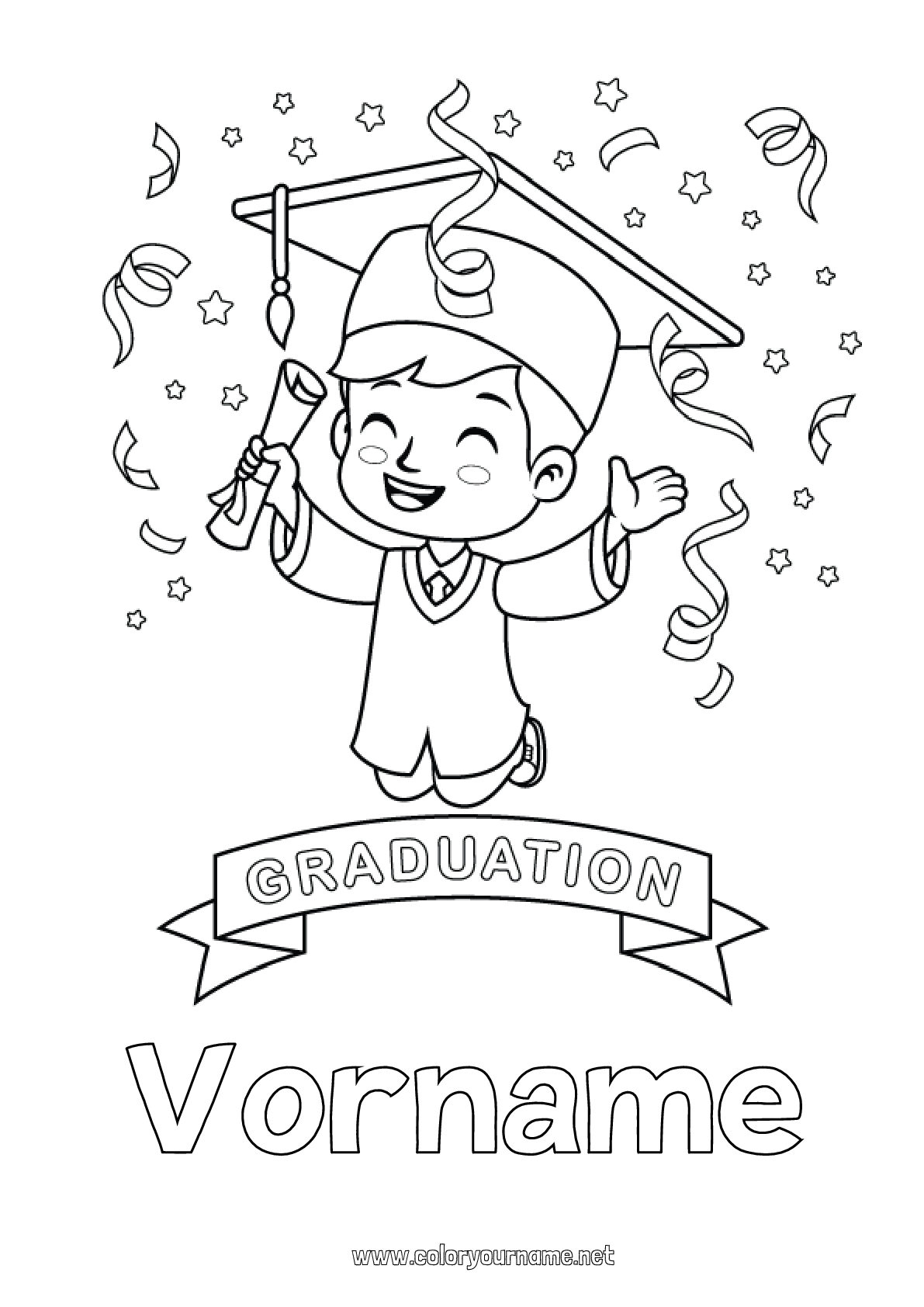 Malvorlage Nr.2338 - Schule Herzlichen Glückwunsch Schüler