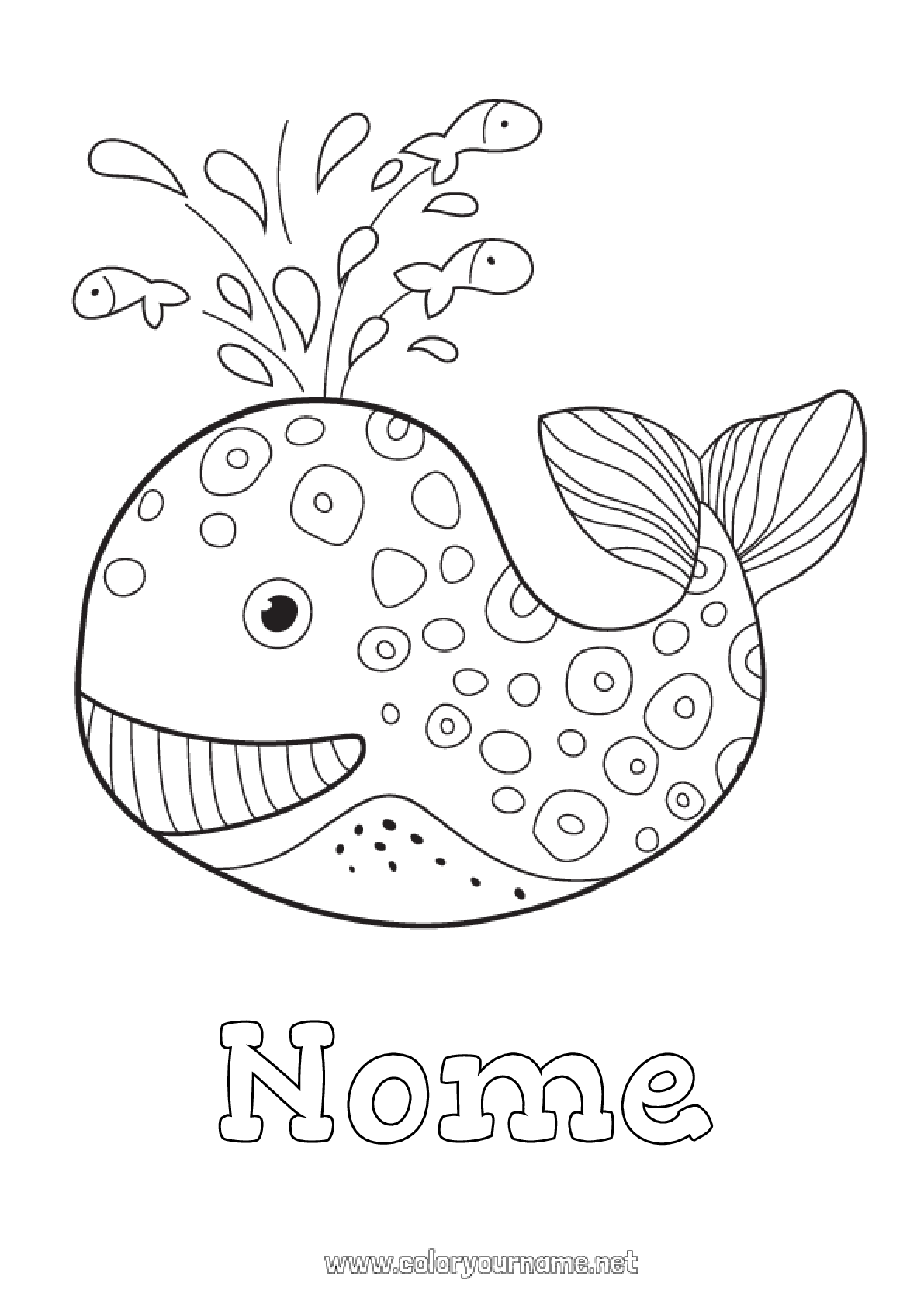 Pagina da colorare n.2413 - Balena Mare Animale