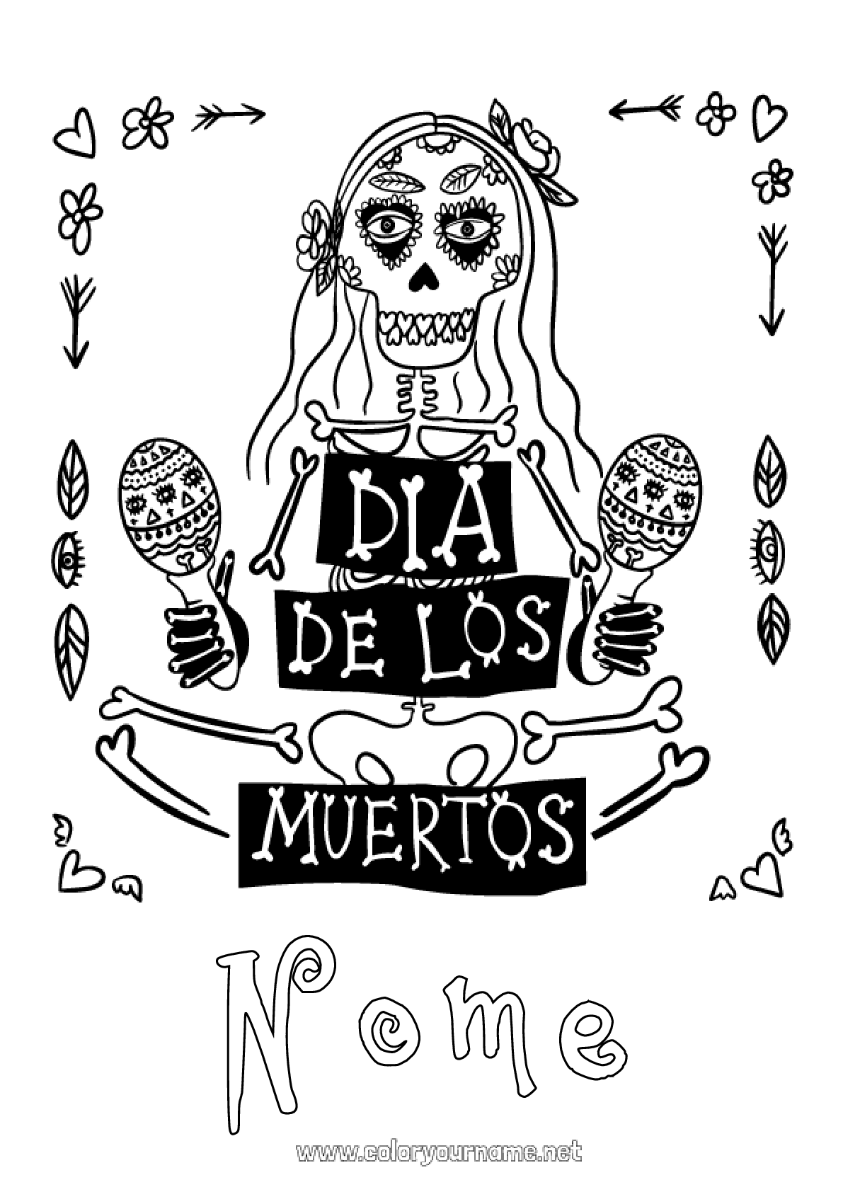 Teschio Decorato Giorno Dei Morti – Disegni Da Colorare E Libri In PDF - Foto 3