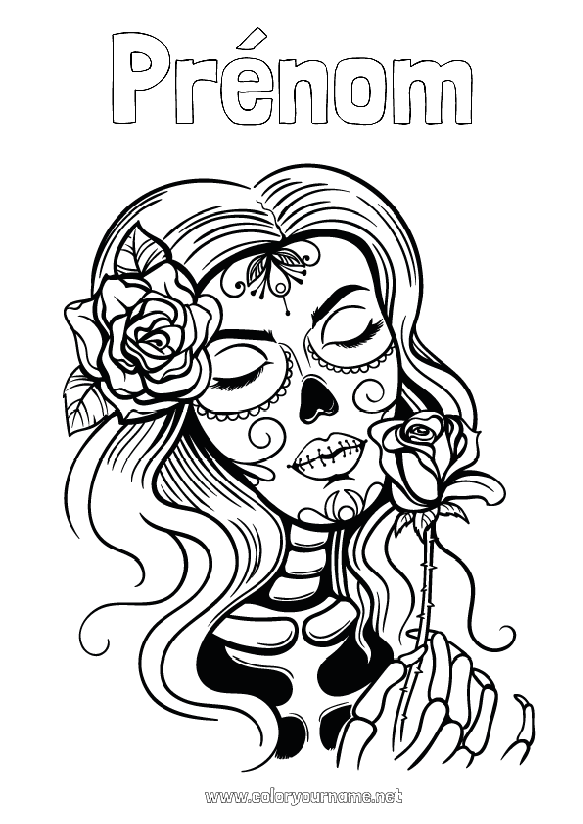 Coloriage Tete De Mort Mexicaine A Imprimer Gratuit JmvzRQi3I2D_-M