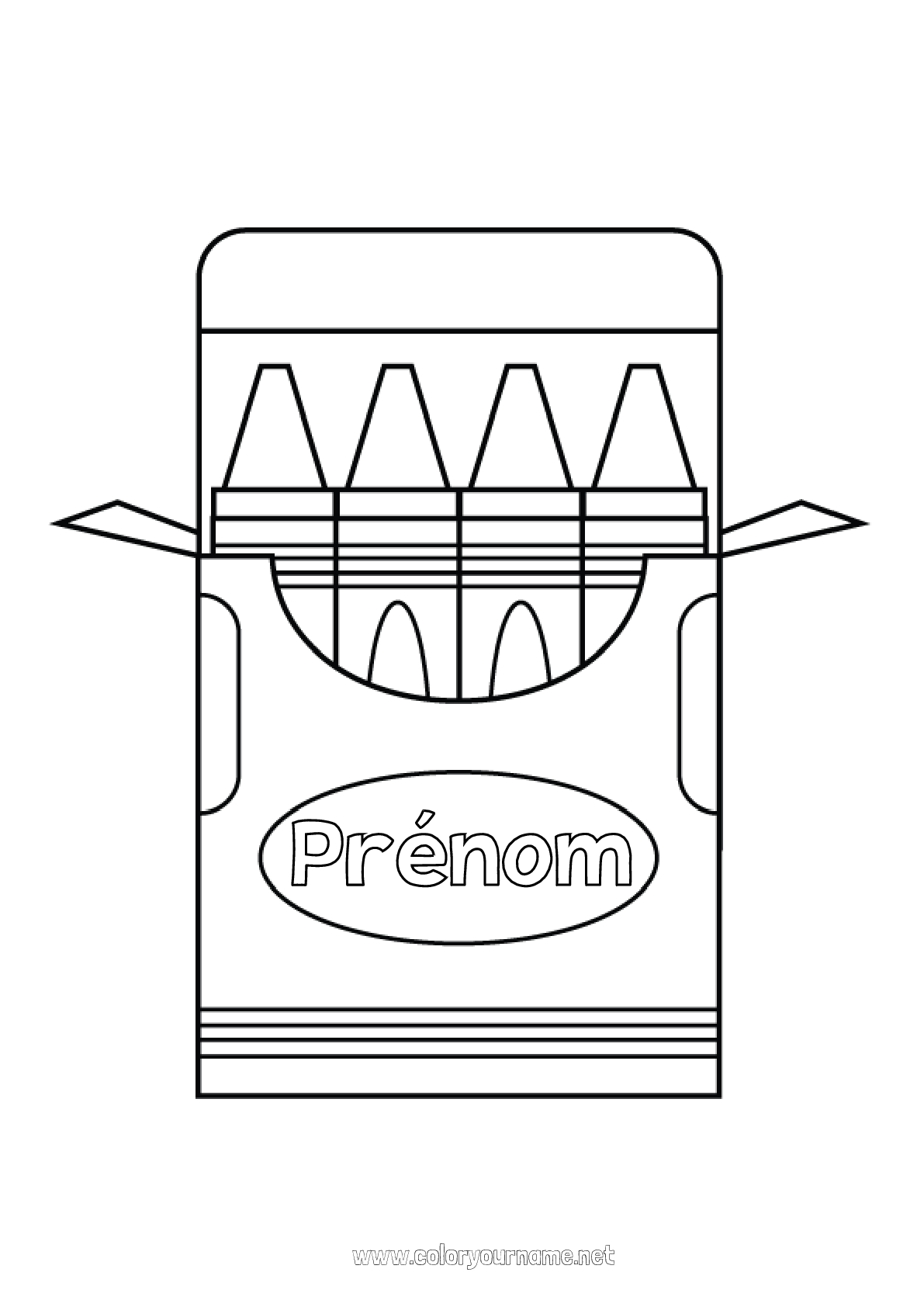 Coloriage n°2742 Crayon de couleur Coloriages faciles Crayon