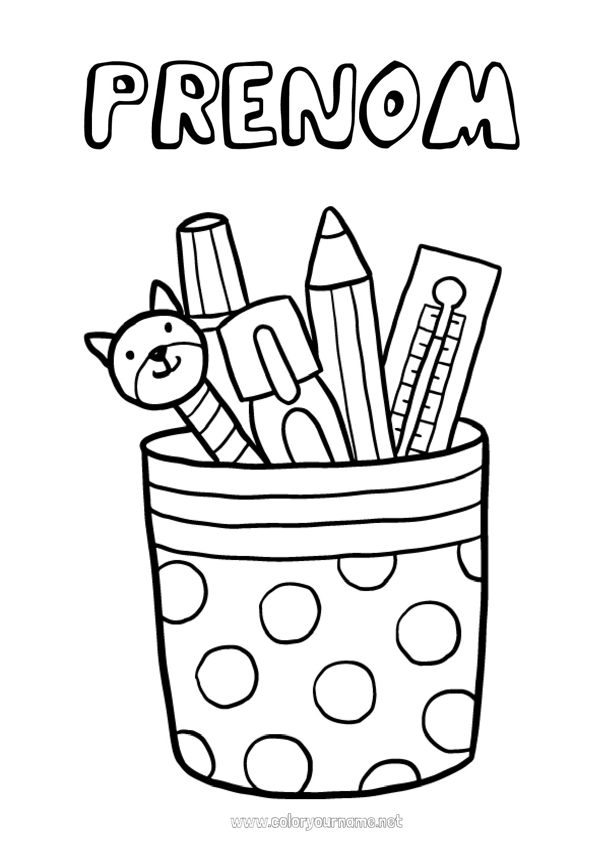 Coloriage Crayon De Couleur A Imprimer Coloriage n°2756 - Crayon Fournitures scolaires