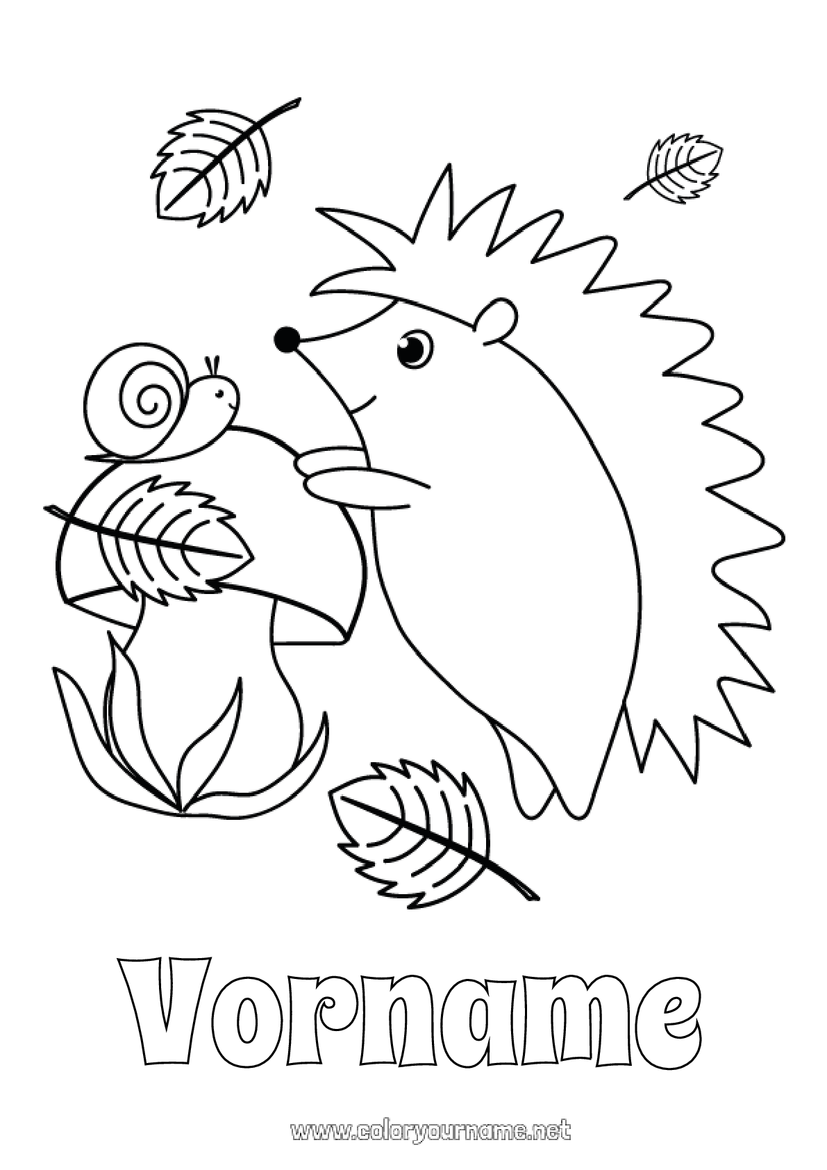 Malvorlage Nr.2852 - Igel Herbst Tier