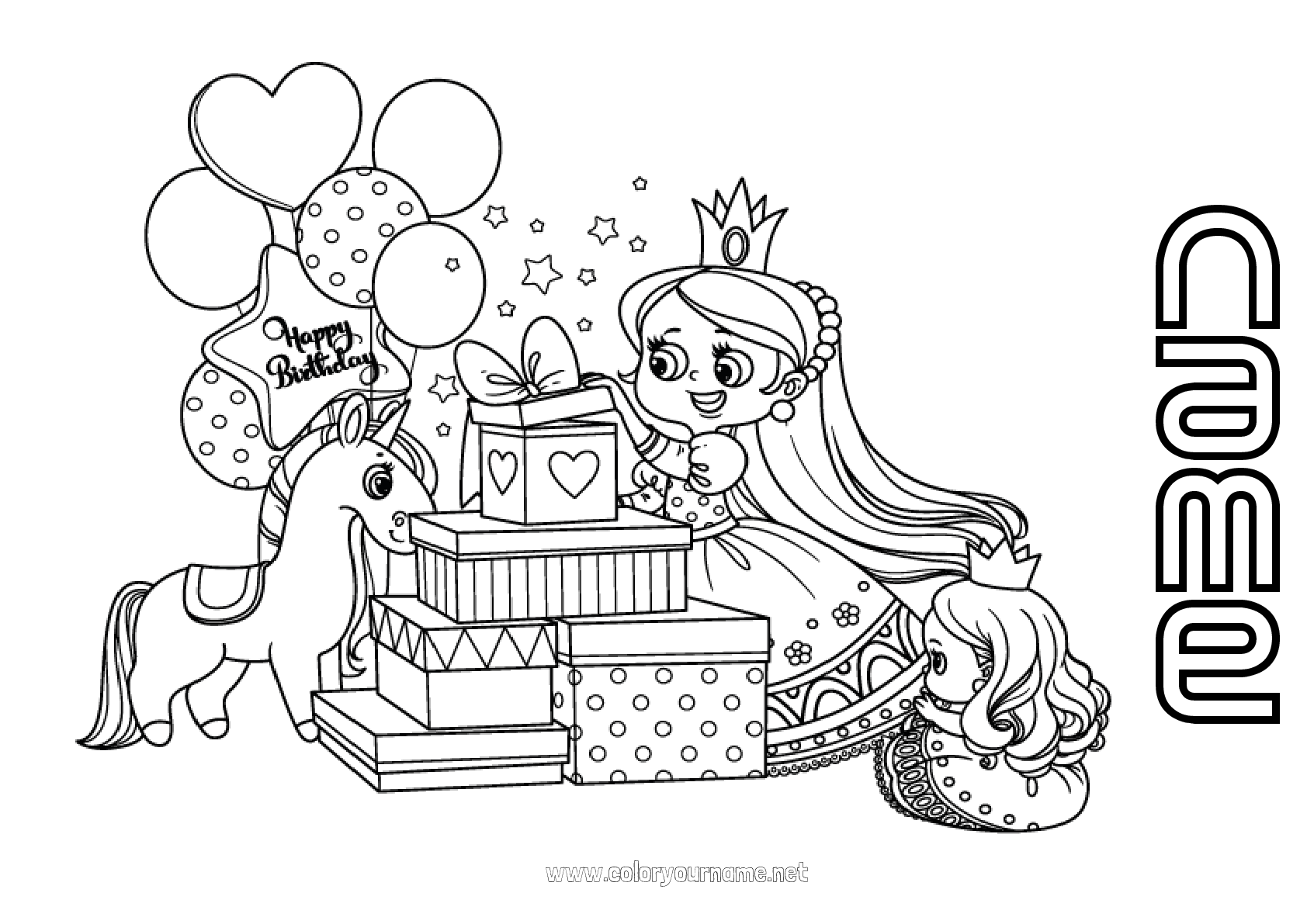 coloring-page-no-287-gifts-birthday-balloons