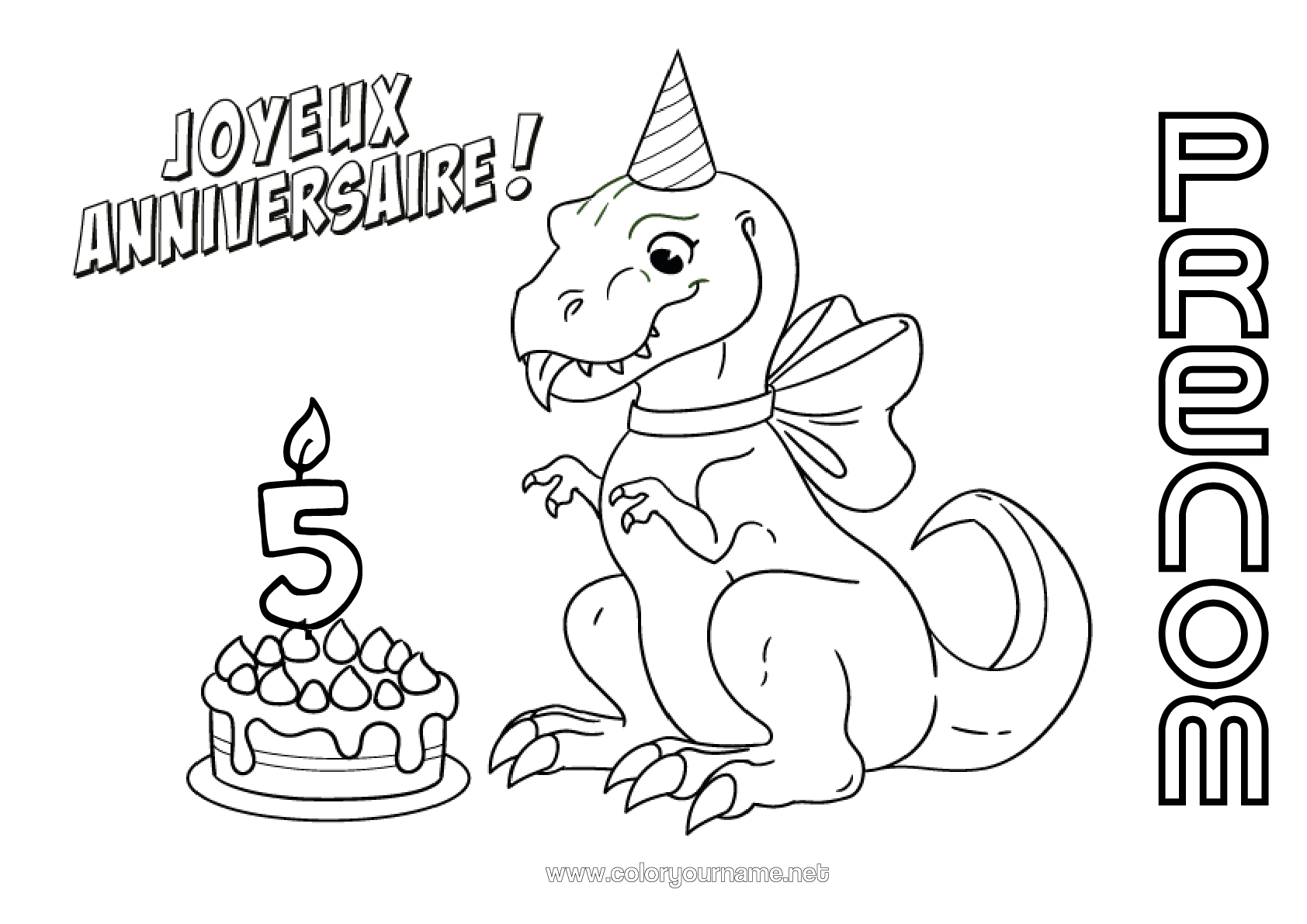 Coloriage n°288 - Bougie Gâteau Anniversaire