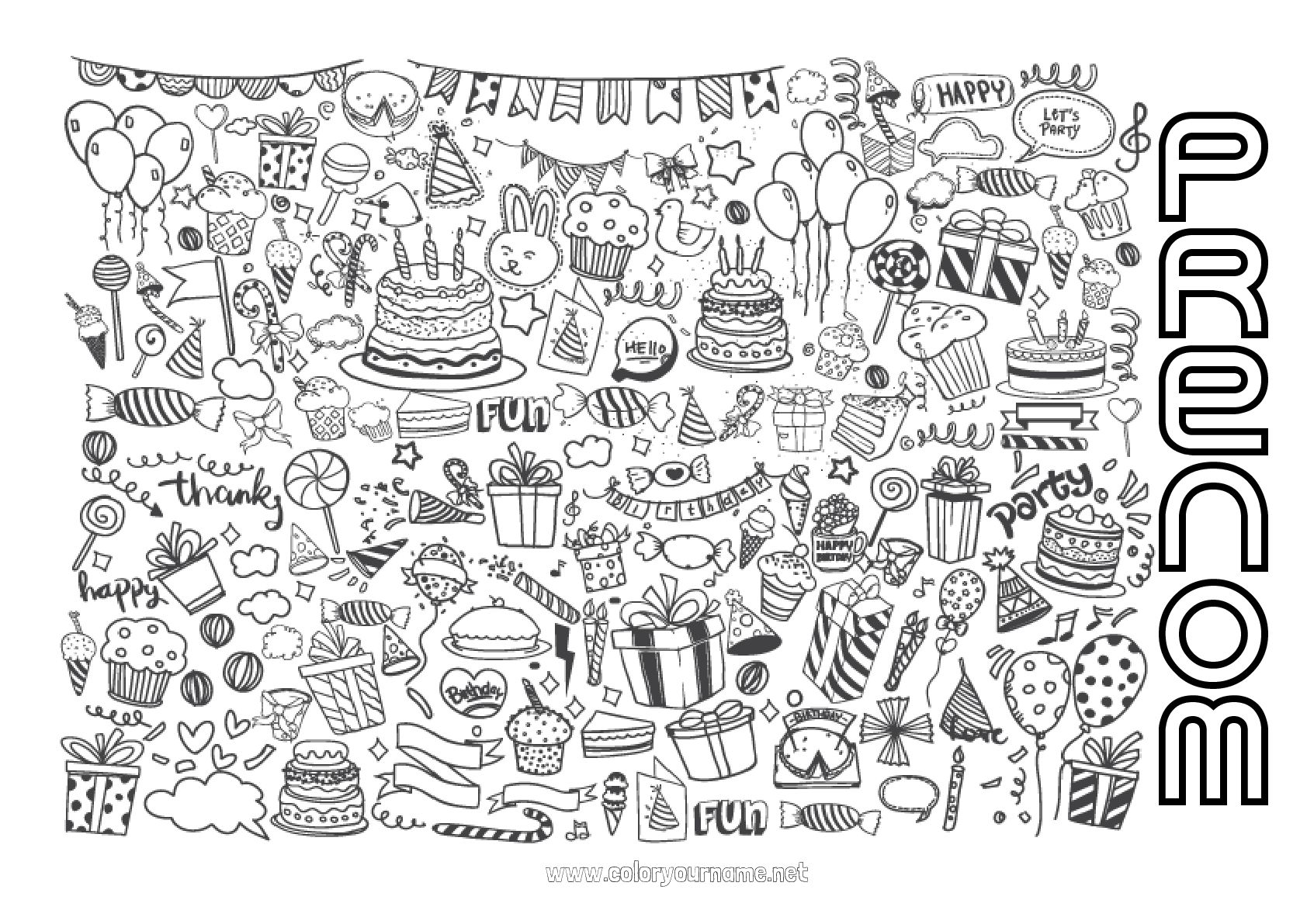 Coloriage n°292 - Anniversaire