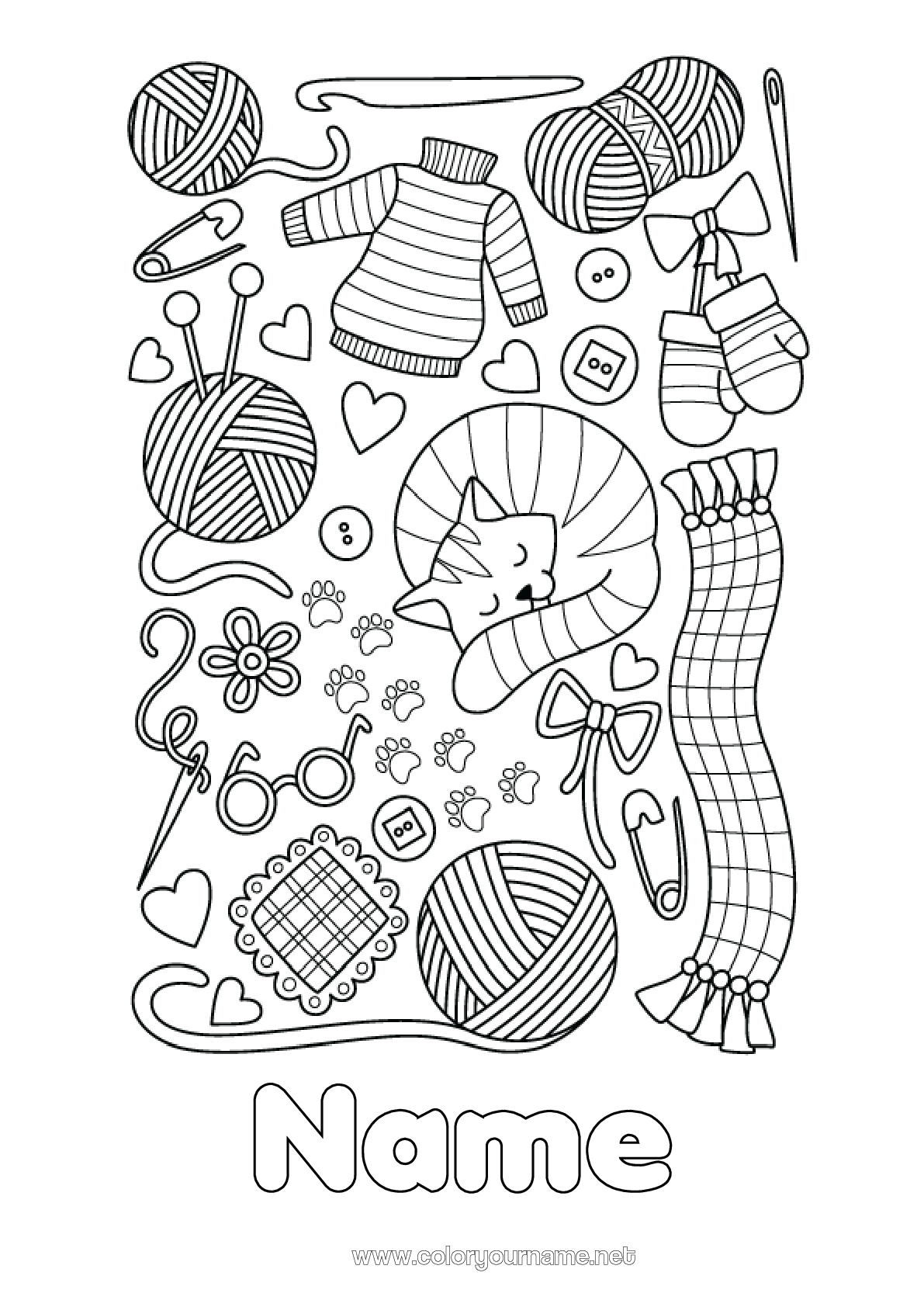 Coloring page No.3077 - Sweater Sewing