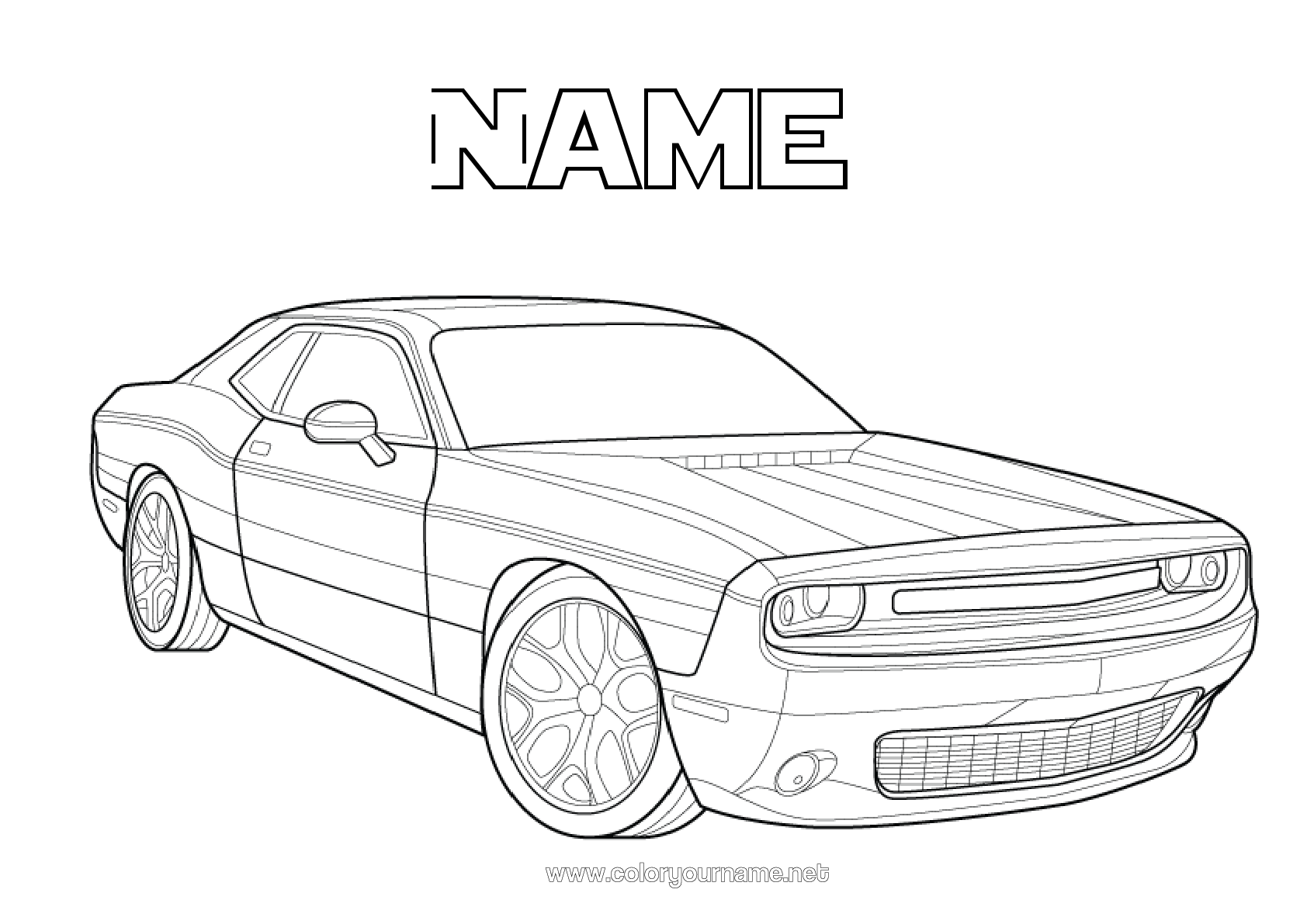 Coloring page No.3185 - Vehicles Car Racing car