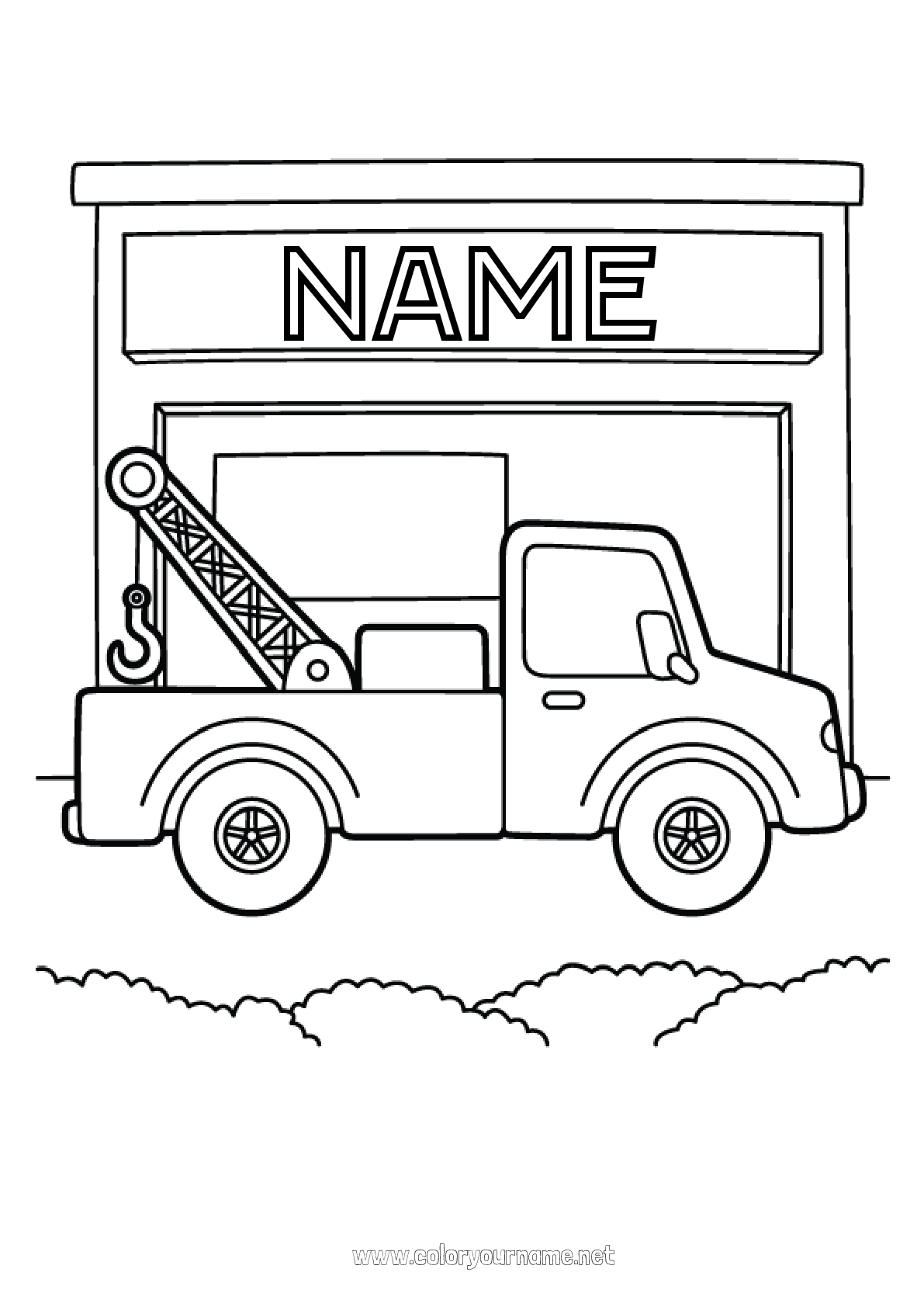Coloring Page No 323 Truck Garage Tow Truck coloring-page-no-323-truck-garage-tow-truck