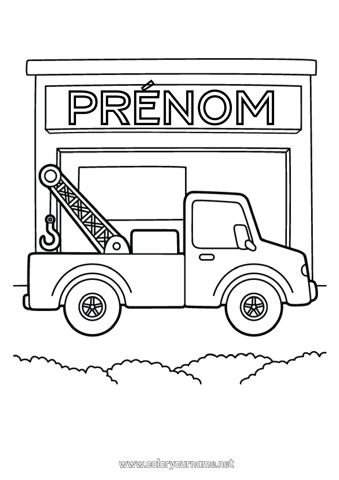 Championnat fente Inhaler coloriage depanneuse a imprimer Pour