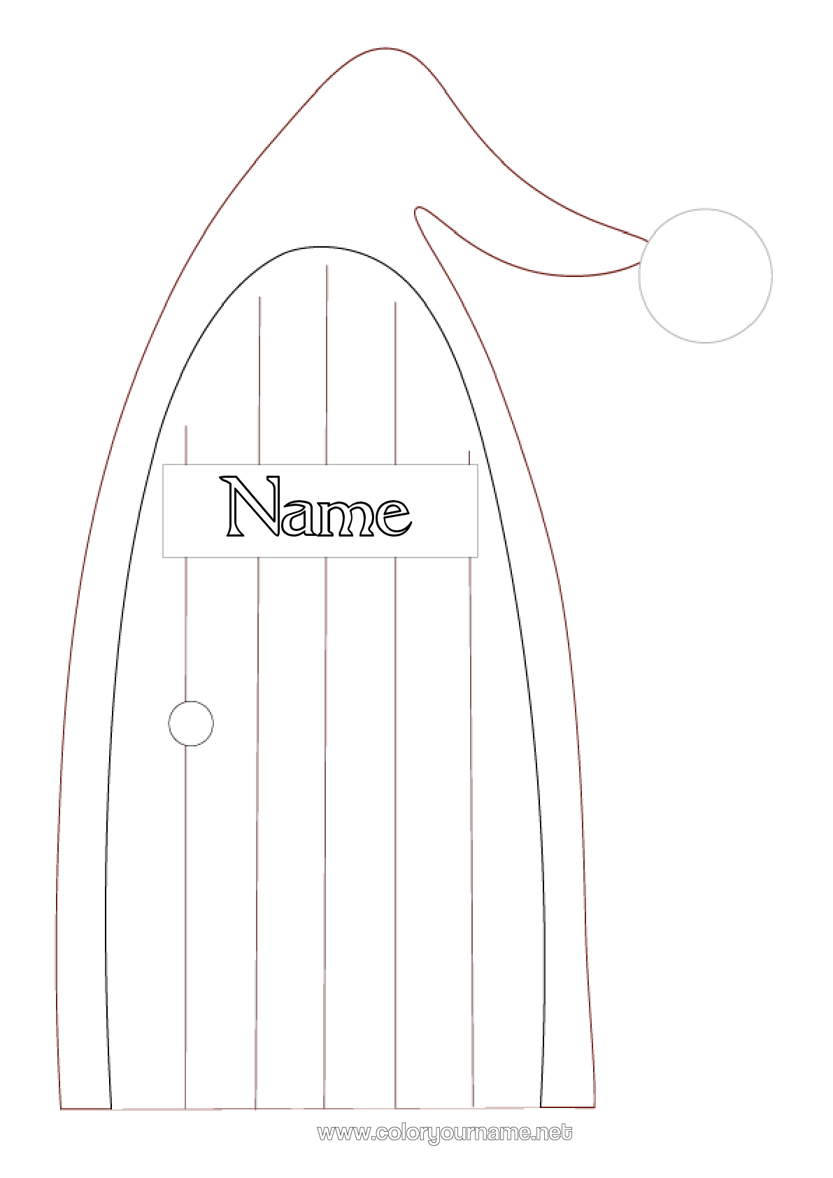 Coloring page No.3367 - Christmas elves Door