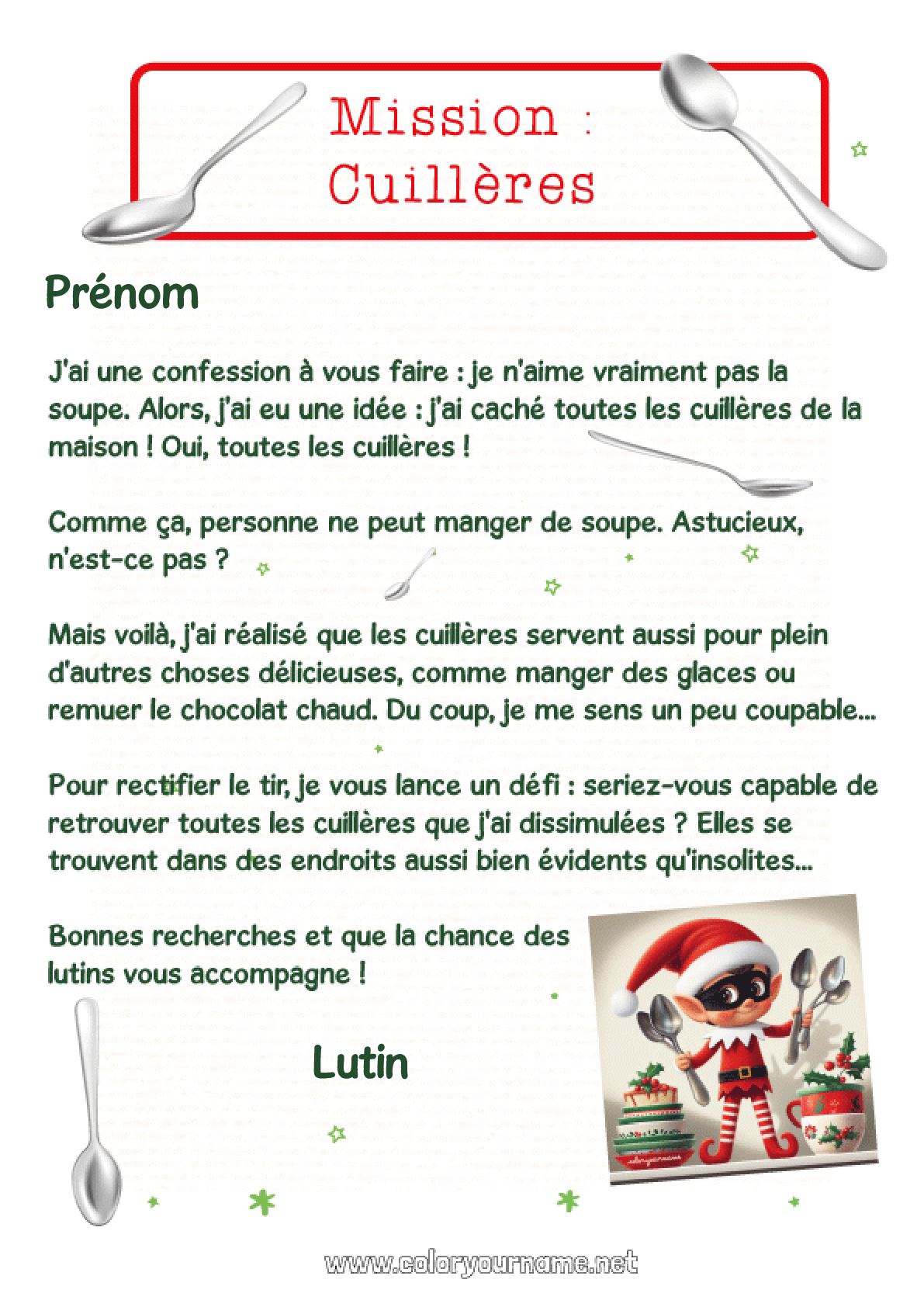 Coloriage n°3569 - Lutins de Noël Mission du lutin de Noël