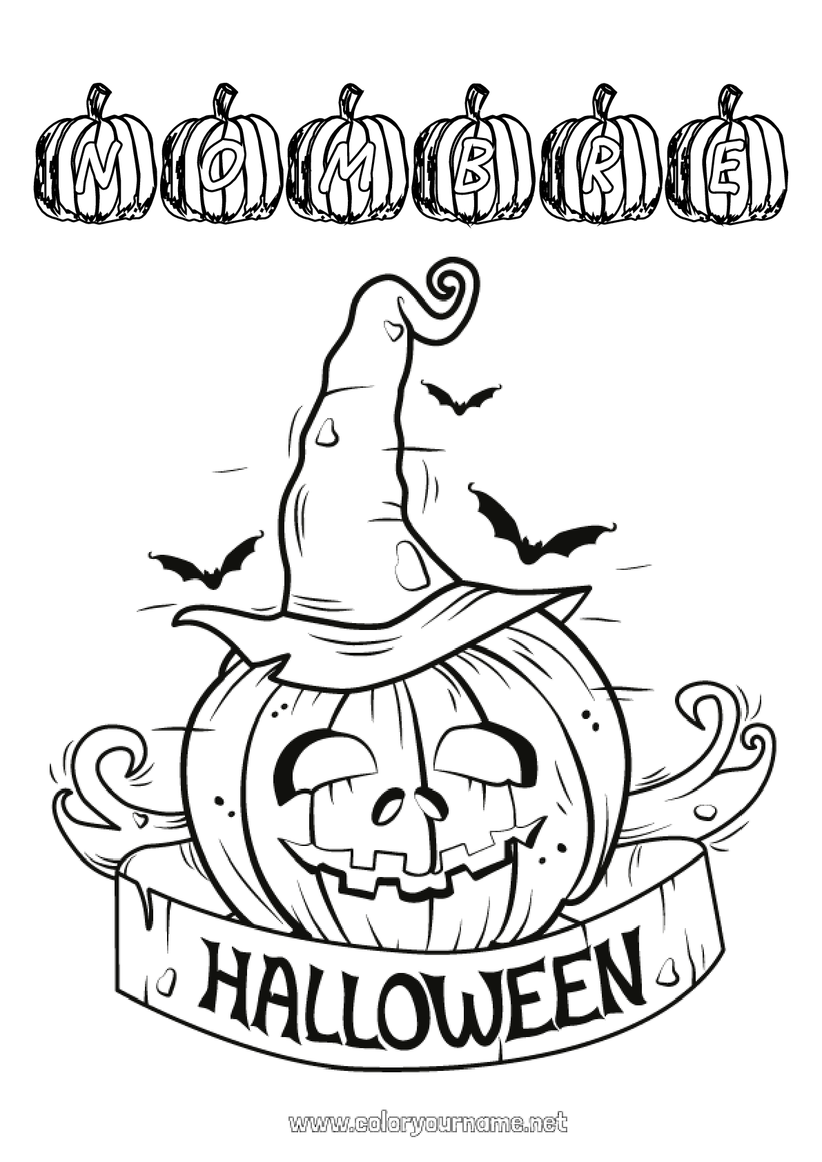 Nº de colorear 36 - Calabaza Halloween Nº de colorear 36 - Calabaza Halloween