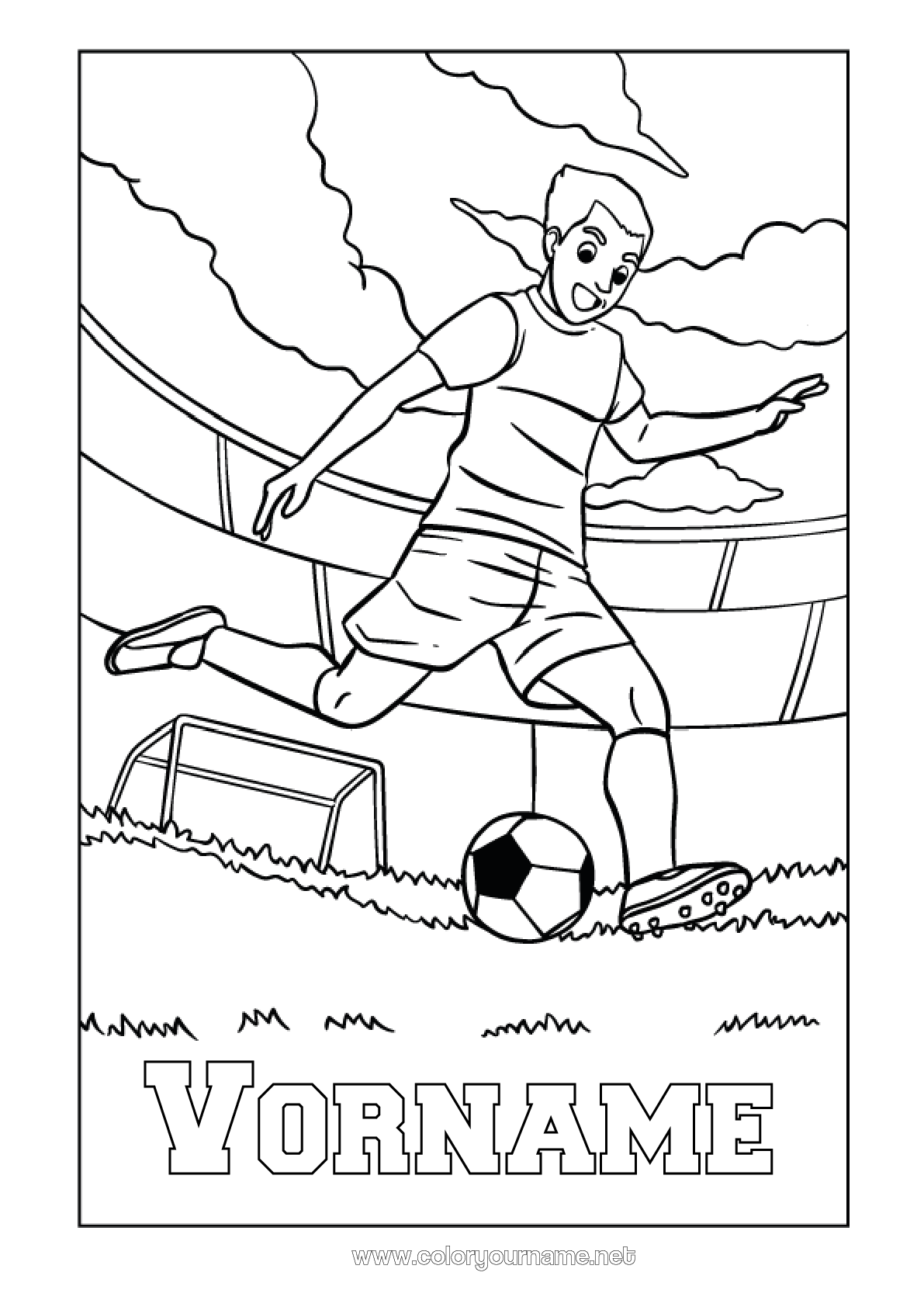 Malvorlage Nr.3730 - Fußball Fußball Sport