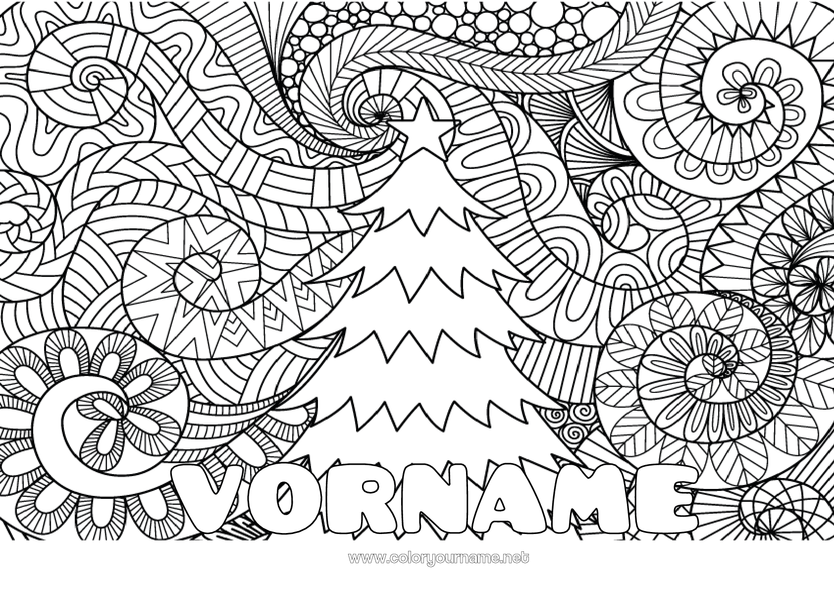 Mandala-Weihnachtsbaum: Kreative Entspannung und festliche Ausmalfreude für Groß und Klein!