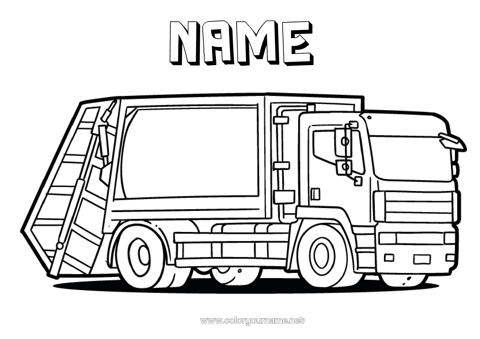 Coloring page No.3836 - Truck Vehicles Trucks and utility vehicles
