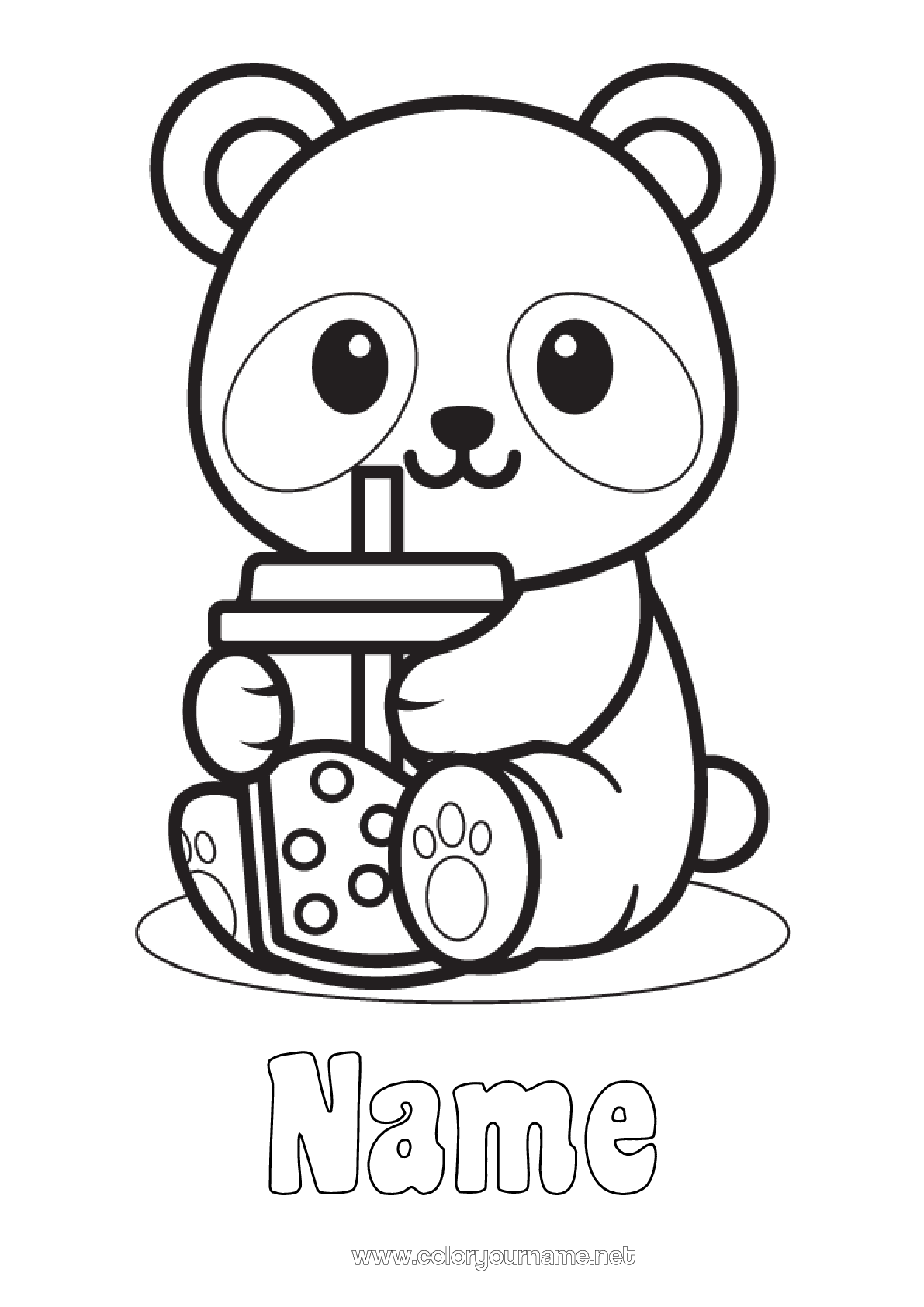 Coloring page No.3943 - Cute Kawaii Animal