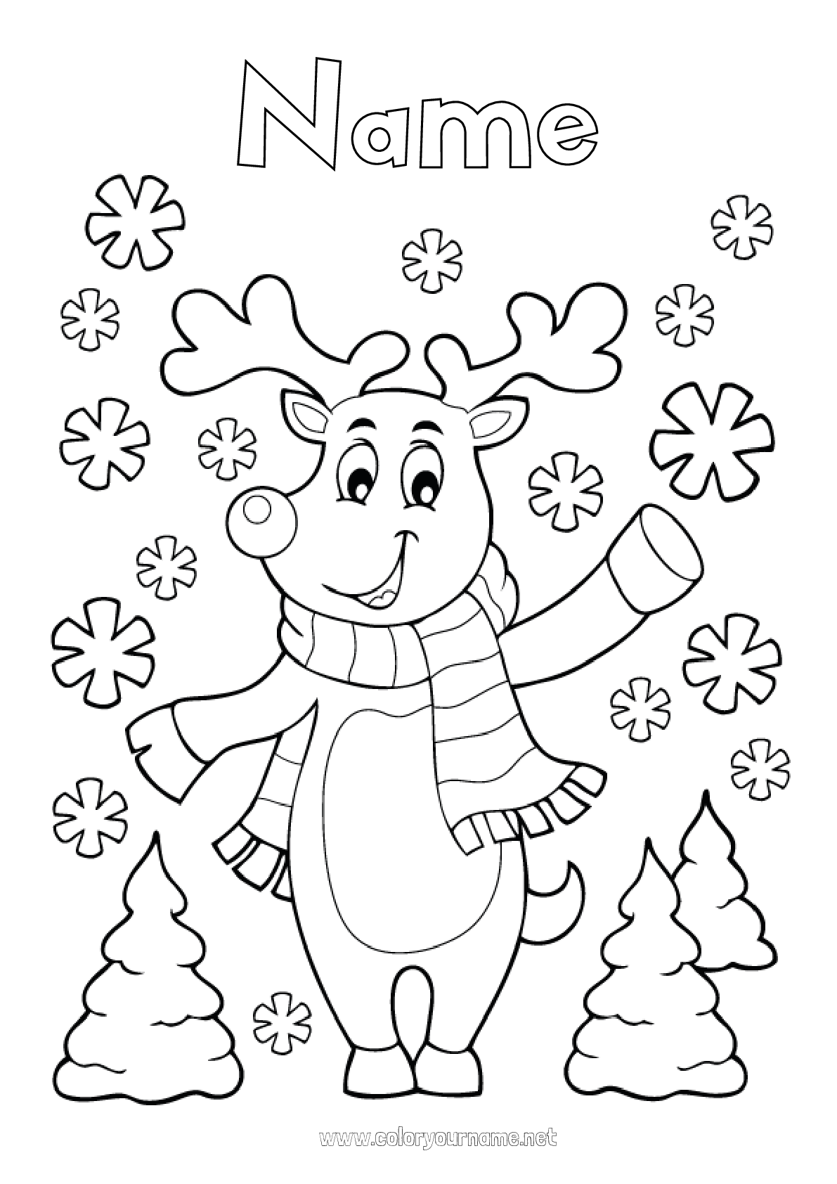 Coloring page No.538 - Snow Winter Mandala