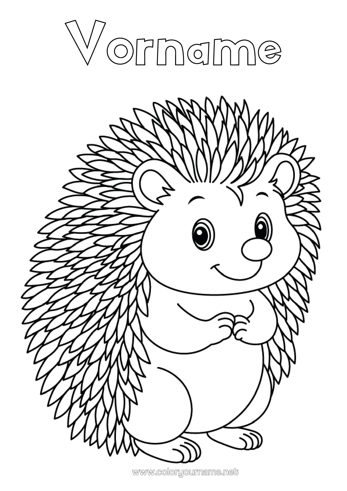 Malvorlage Nr.4054 - Igel Tier Waldtiere