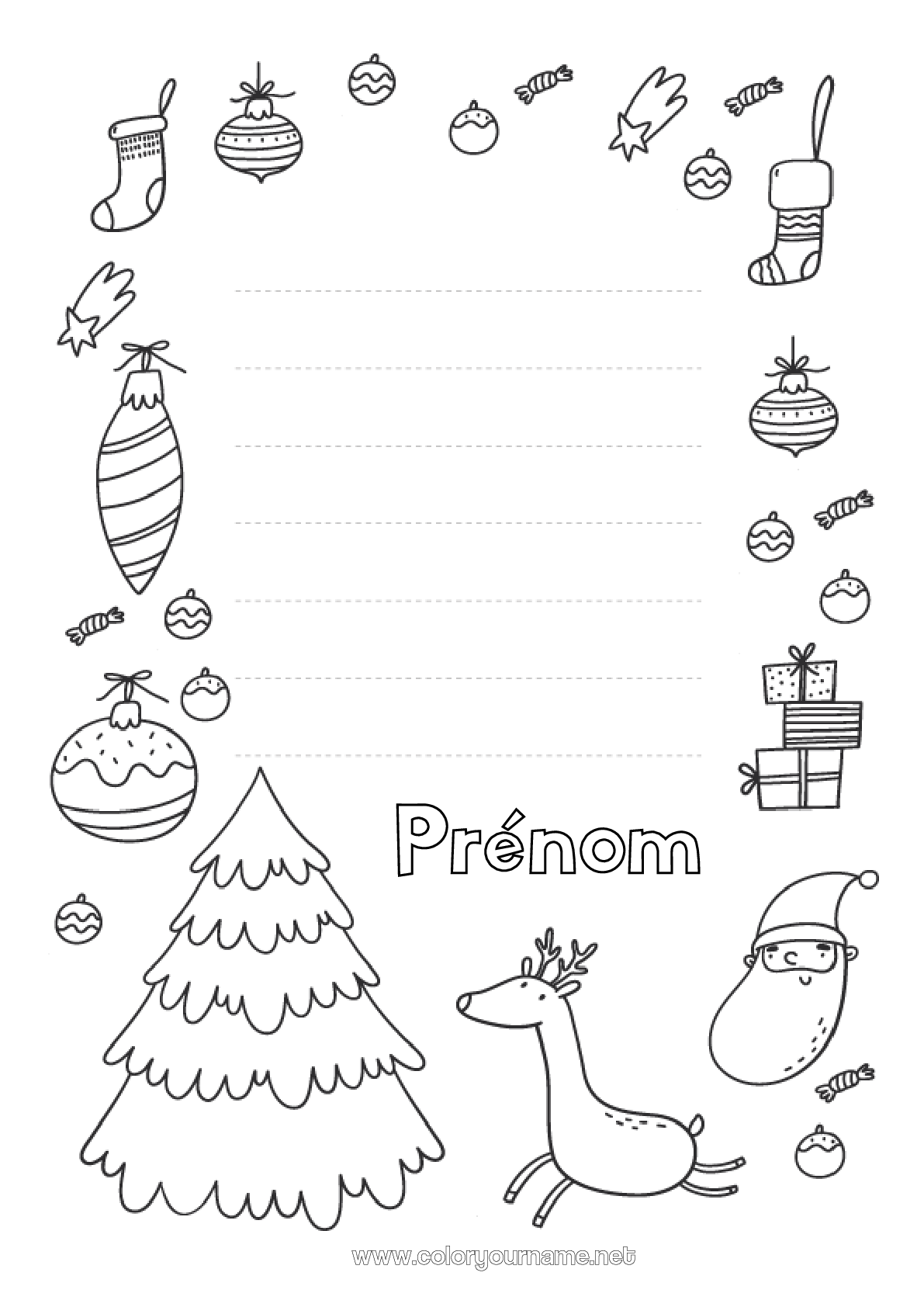 Coloriage n°405 Noël Lettre au Père Noël