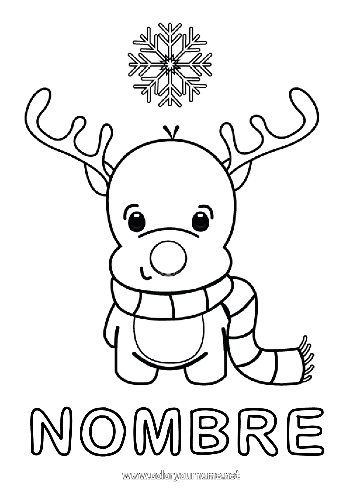 Nº de colorear 406 - Invierno Reno Navidad Nº de colorear 406 - Invierno Reno Navidad