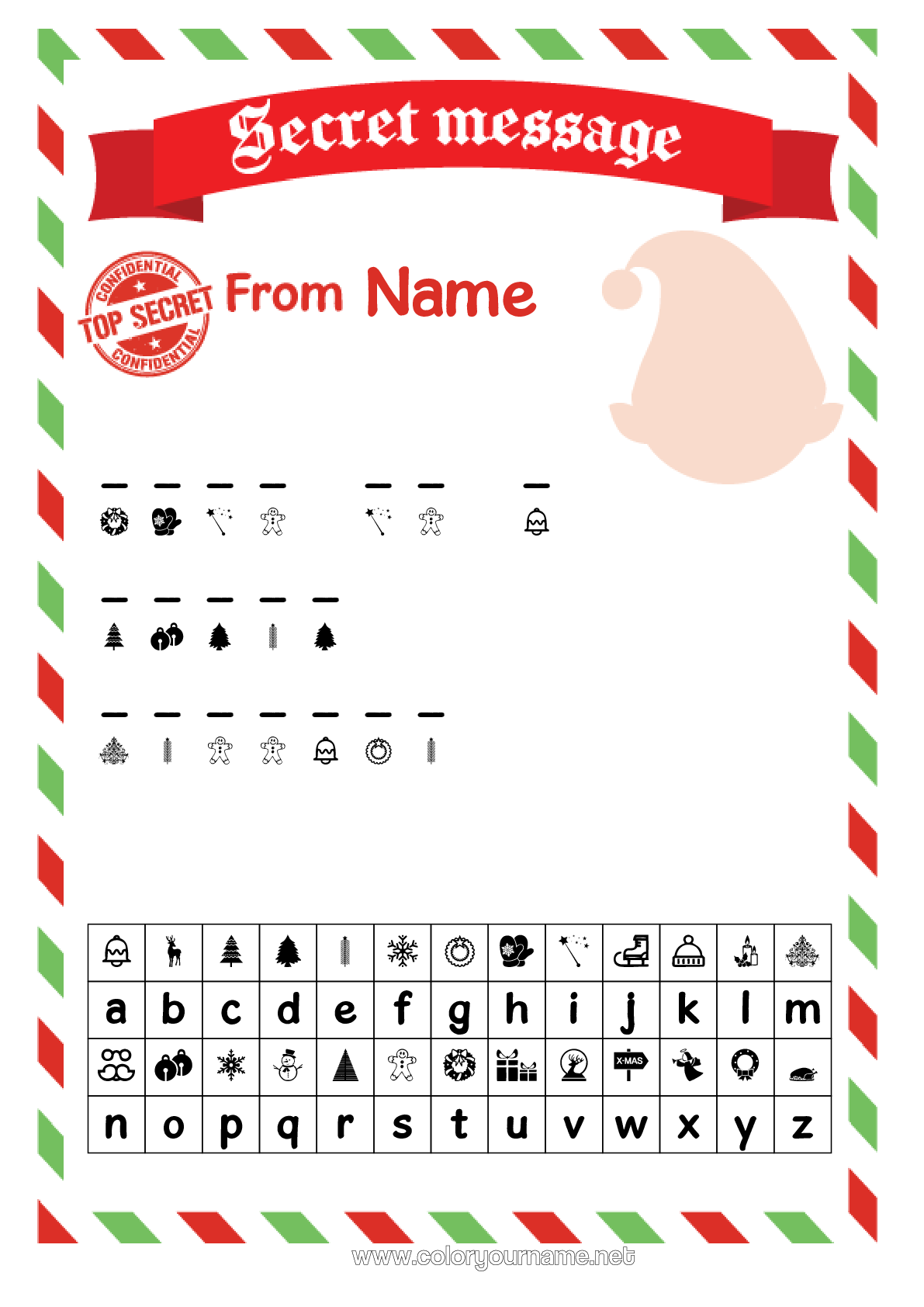 Coloring page No.440 - Christmas elves Christmas Elf Stuffing Letters ...
