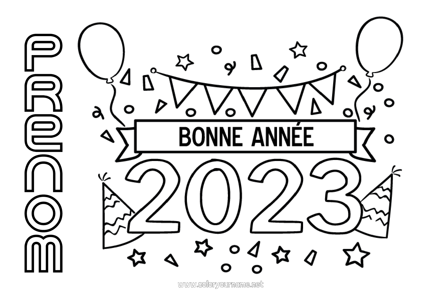 Coloriage Bonne AnnÃ©e 2023 Ce2 - Shintanuxa